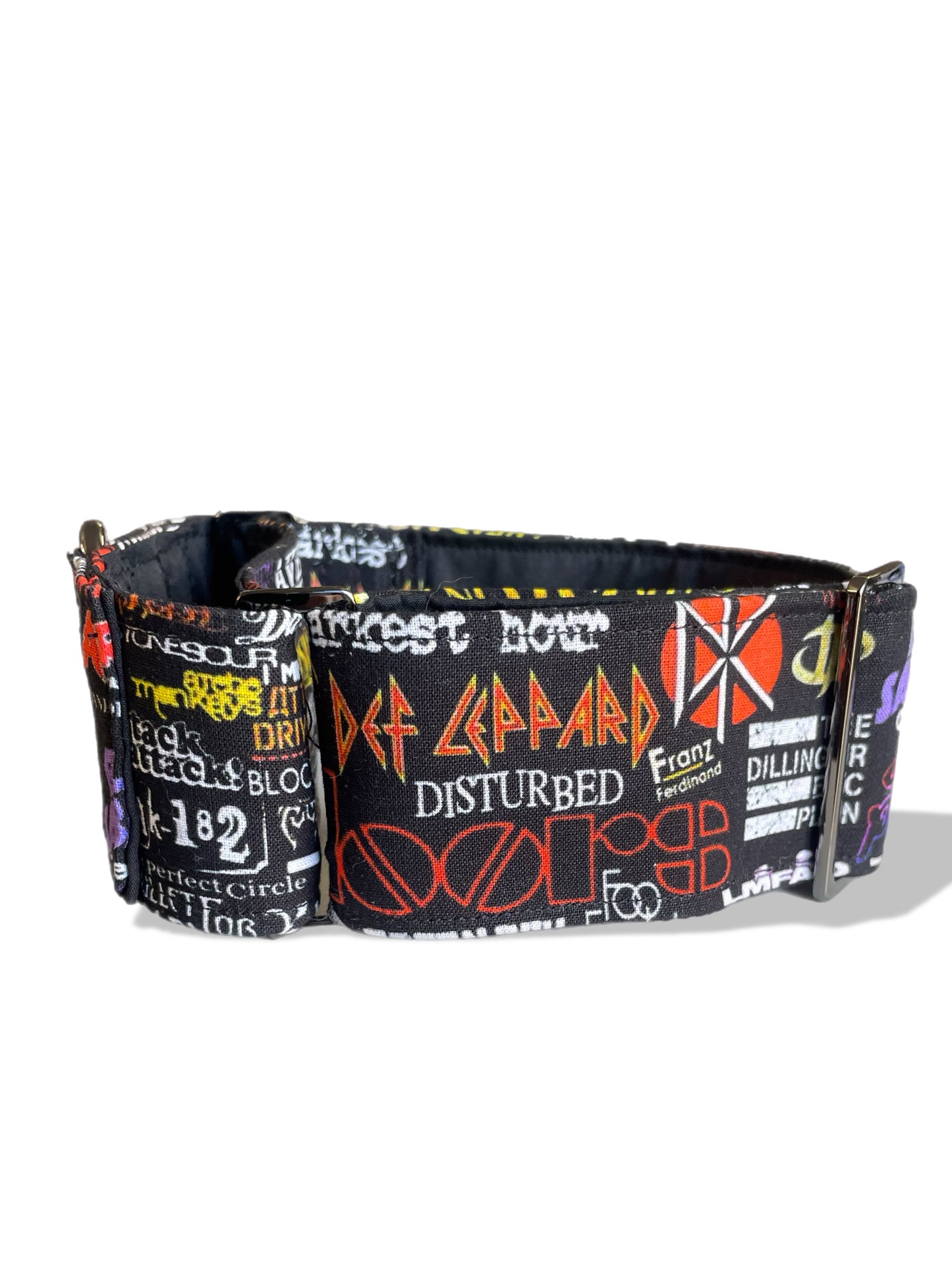 The coolest black based Martingale collar greyhound collar cotton super soft fabric