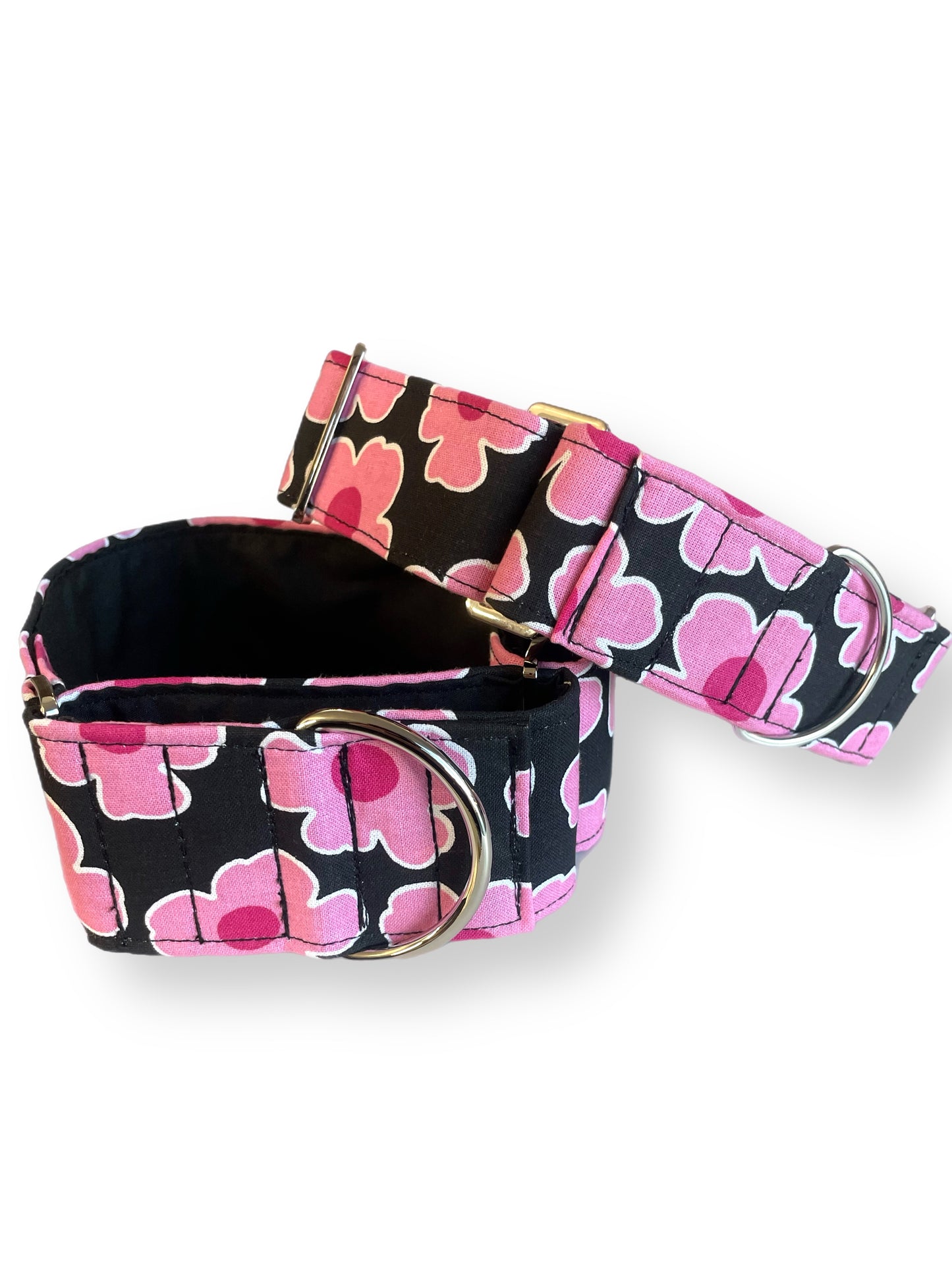 Cute pink Martingale collar greyhound super soft cotton fabric