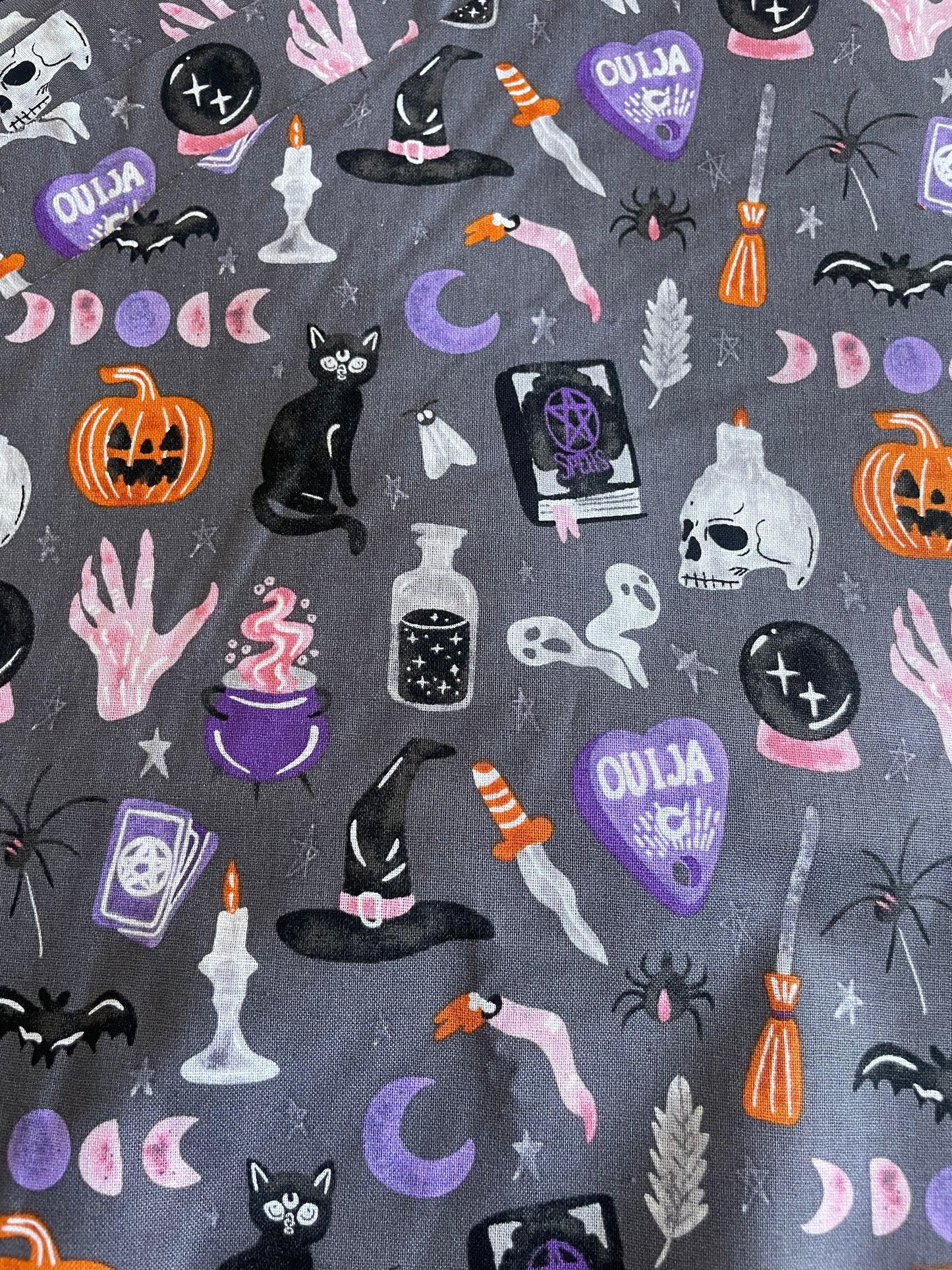 Halloween Bandana for the large dog greyhound staffy labradoodle reversible, cotton