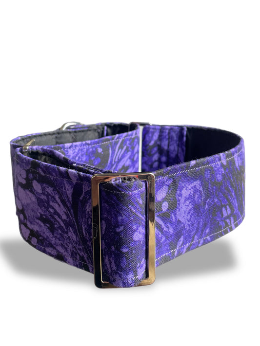 Vivid purple greyhound Martingale collar cotton covered wide super soft