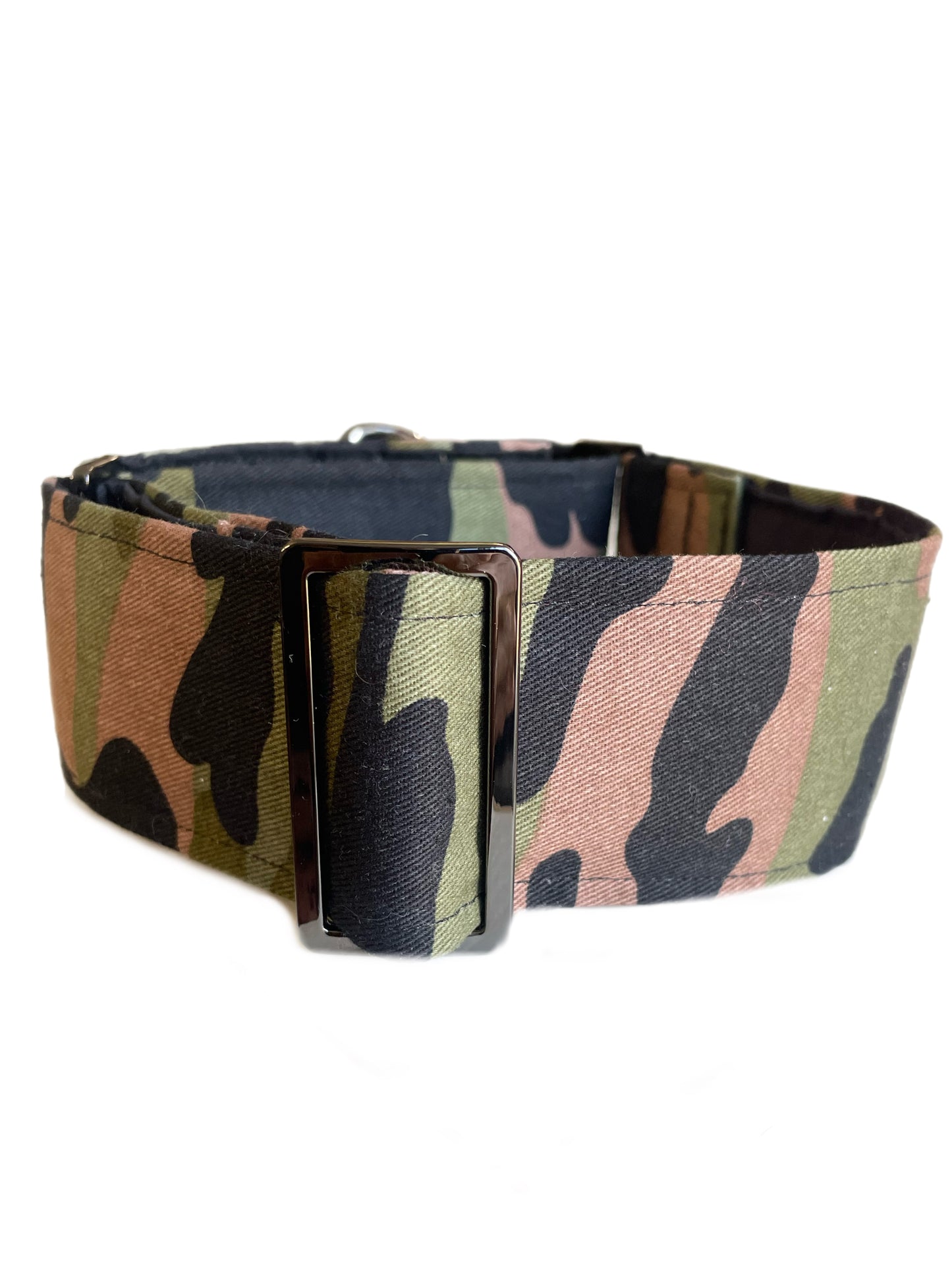 Martingale greyhound collar army greens Cammo design cotton fabric