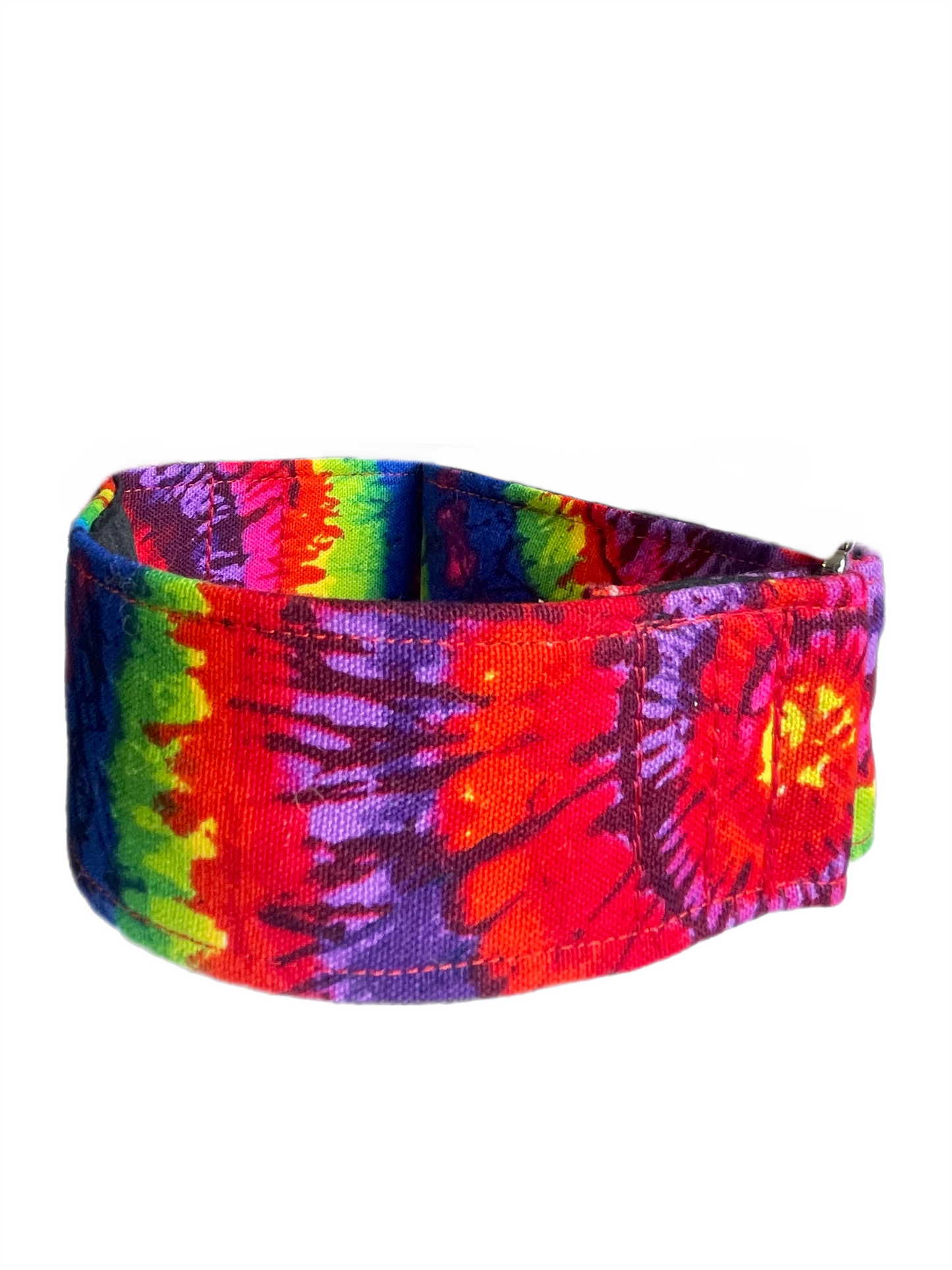 Retro tie dye Wide Martingale collar sturdy cotton 50mm width