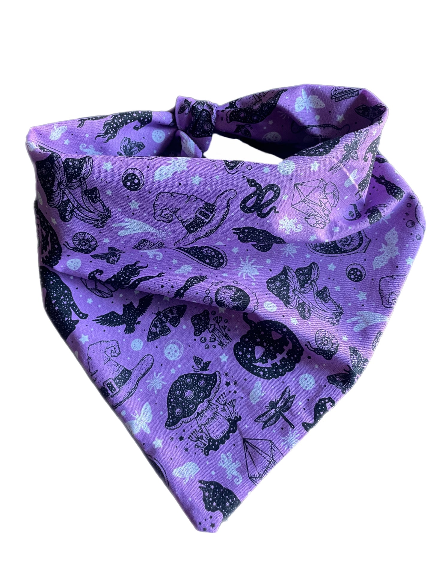 Halloween Bandana for the small dog cavoodle terrier dachshund reversible, cotton