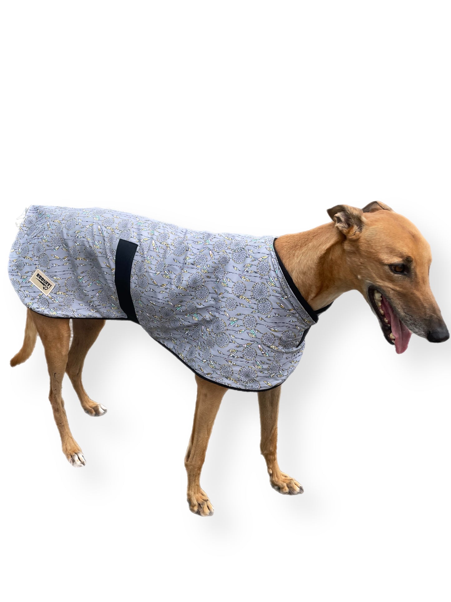 Dream catcher Autumn range classic style Greyhound coat in cotton & fleece washable