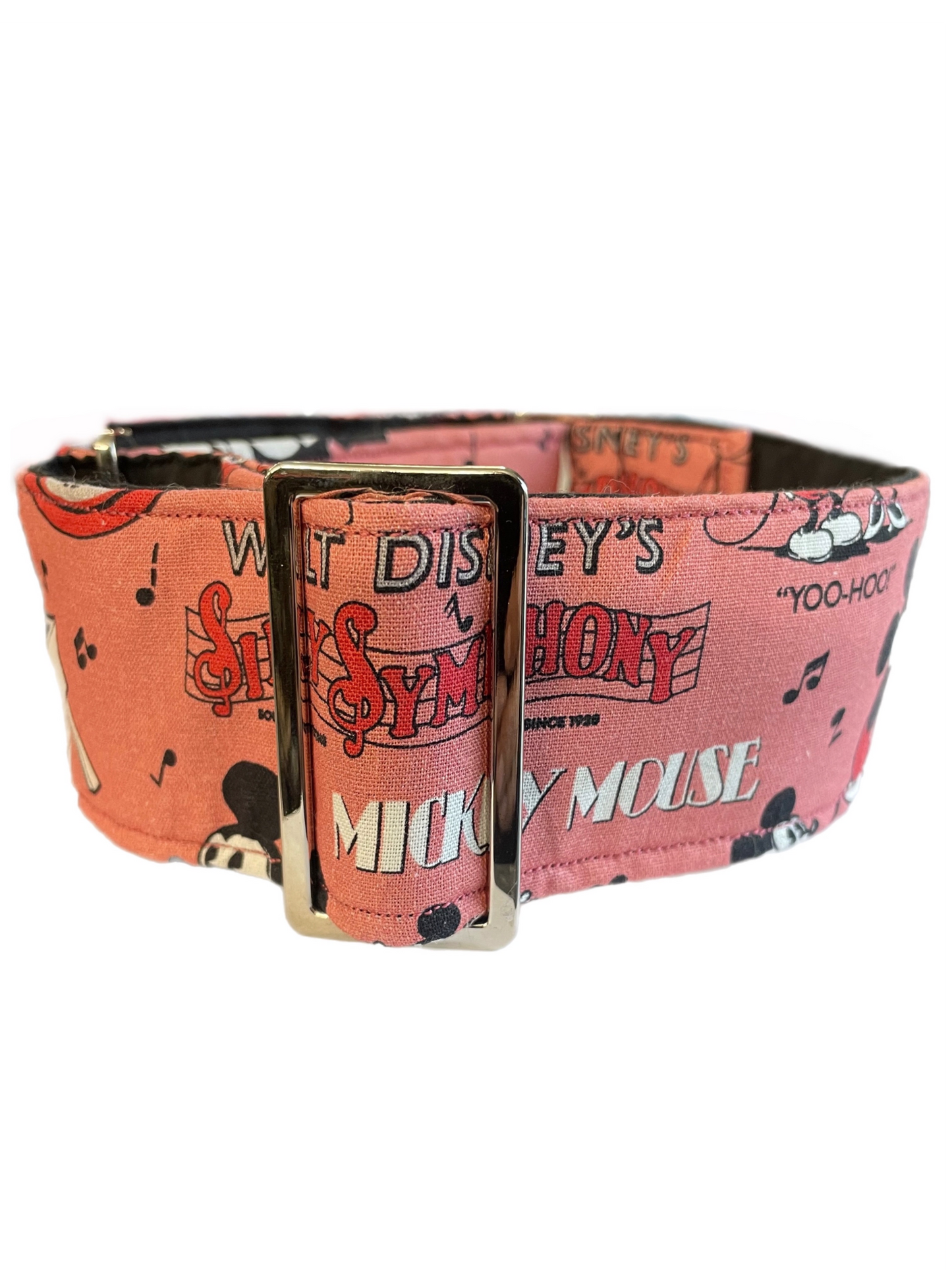 Silly Symphony Mickey Mouse Greyhound Martingale collar cotton wide 50cms