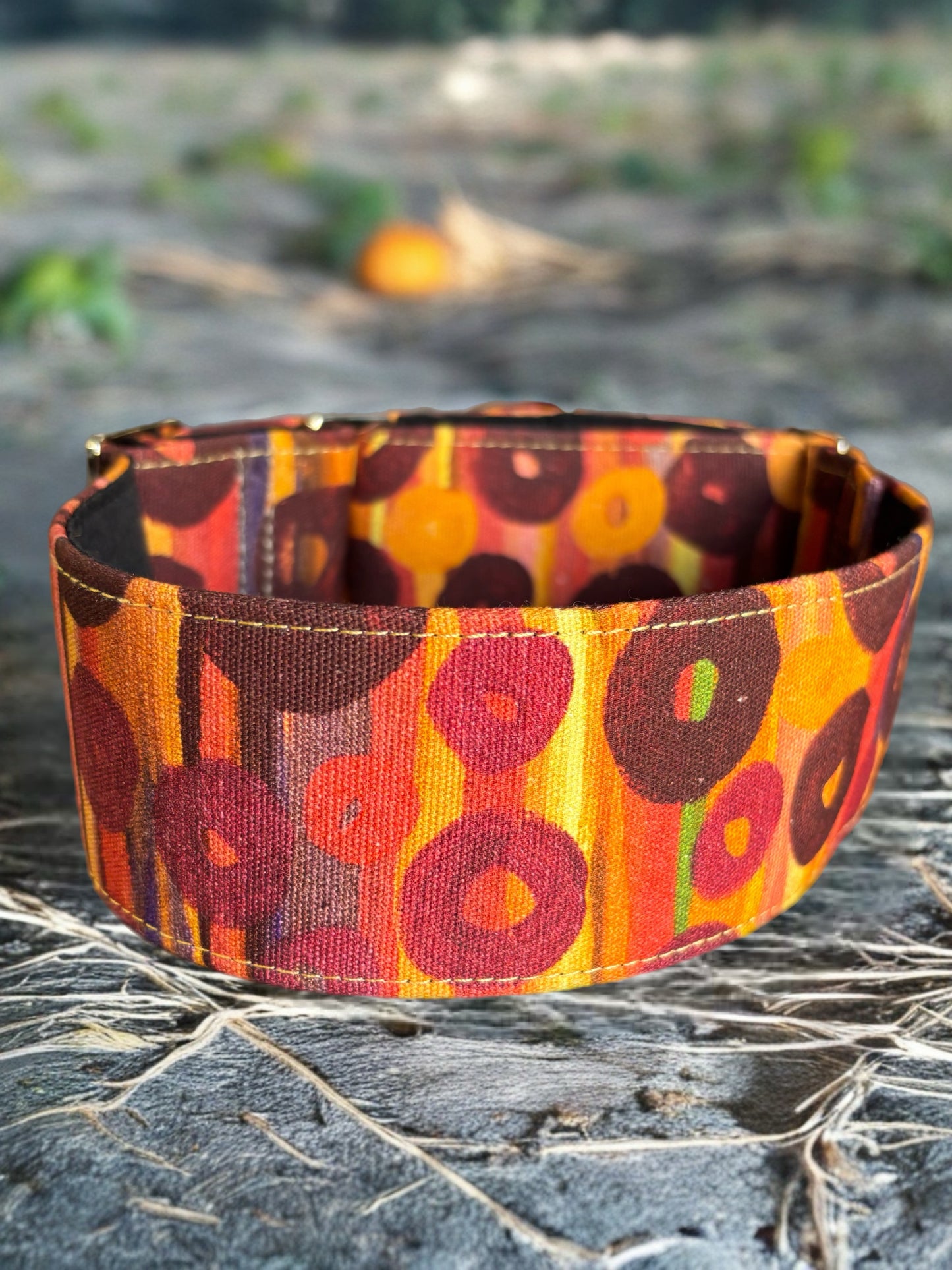 Sunset rhythm indigenous print Martingale collar 50 & 38mm width