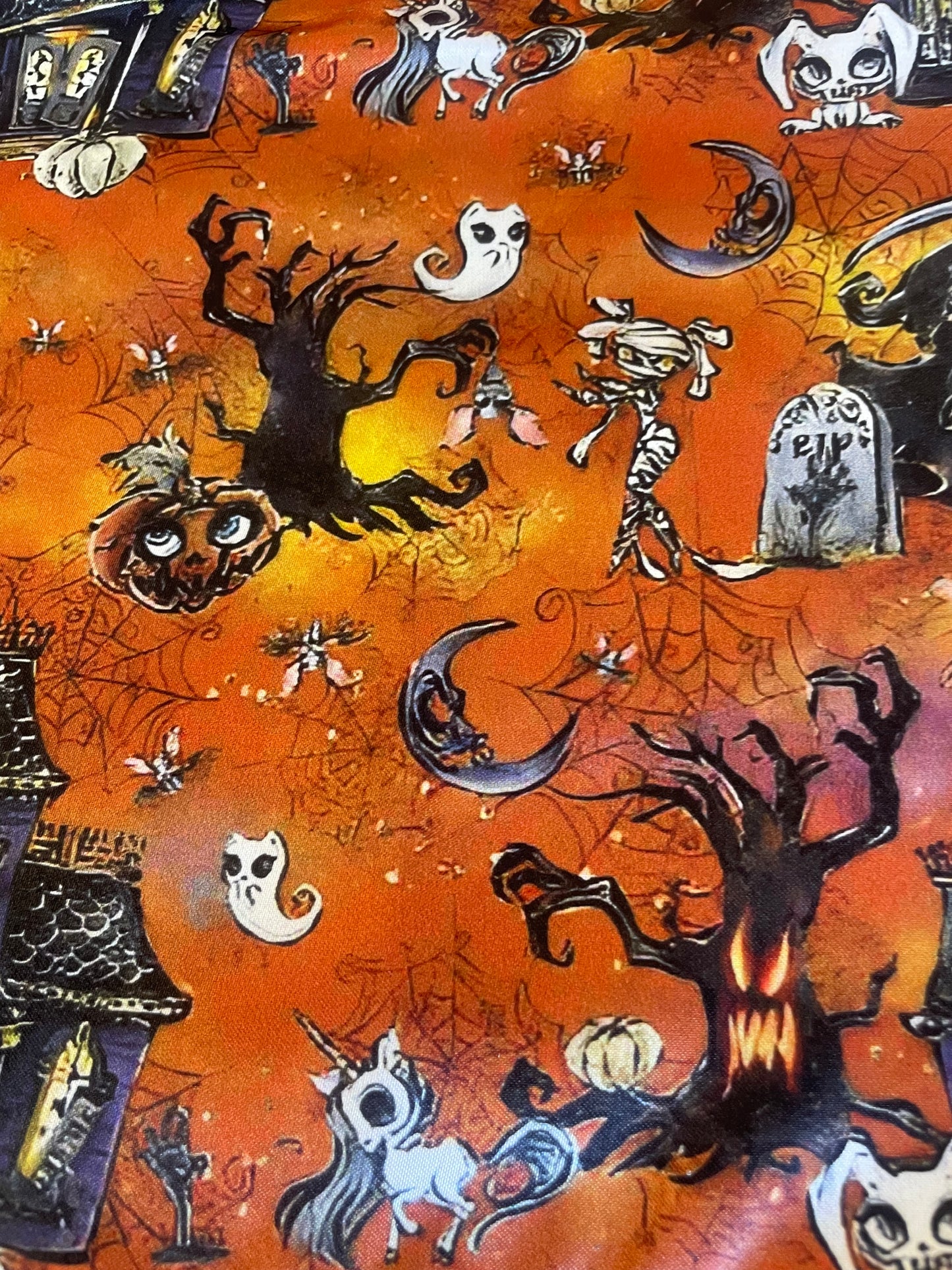 Halloween Bandana for the large dog greyhound staffy labradoodle reversible, cotton