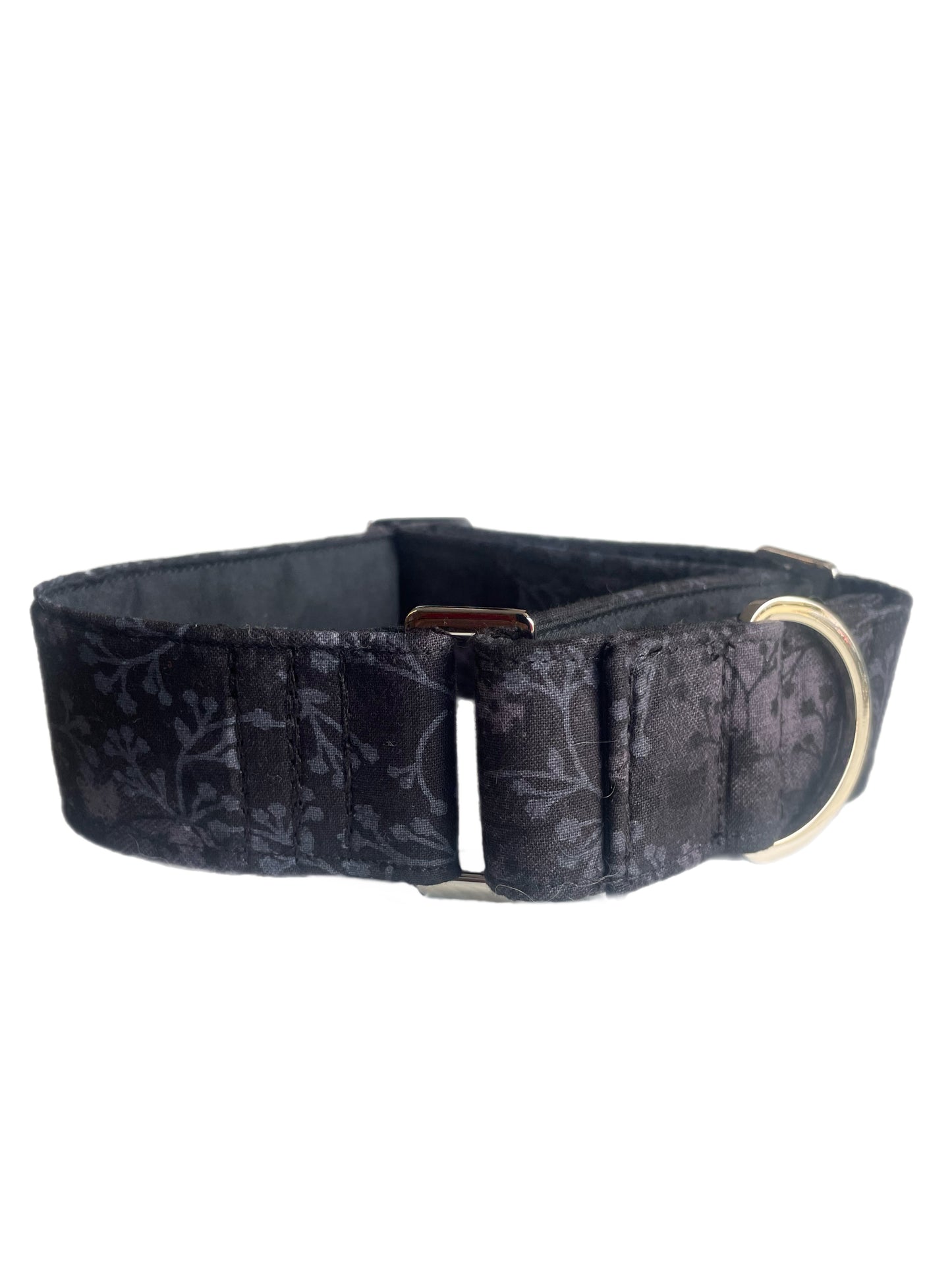 Grey smoky hues cotton covered greyhound Martingale collar 50mm width