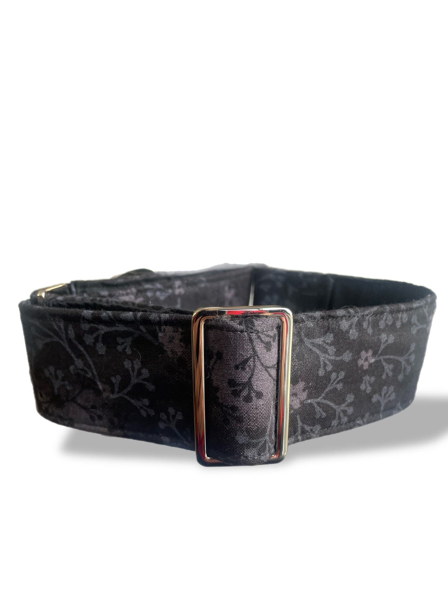 Grey smoky hues cotton covered greyhound Martingale collar 50mm width