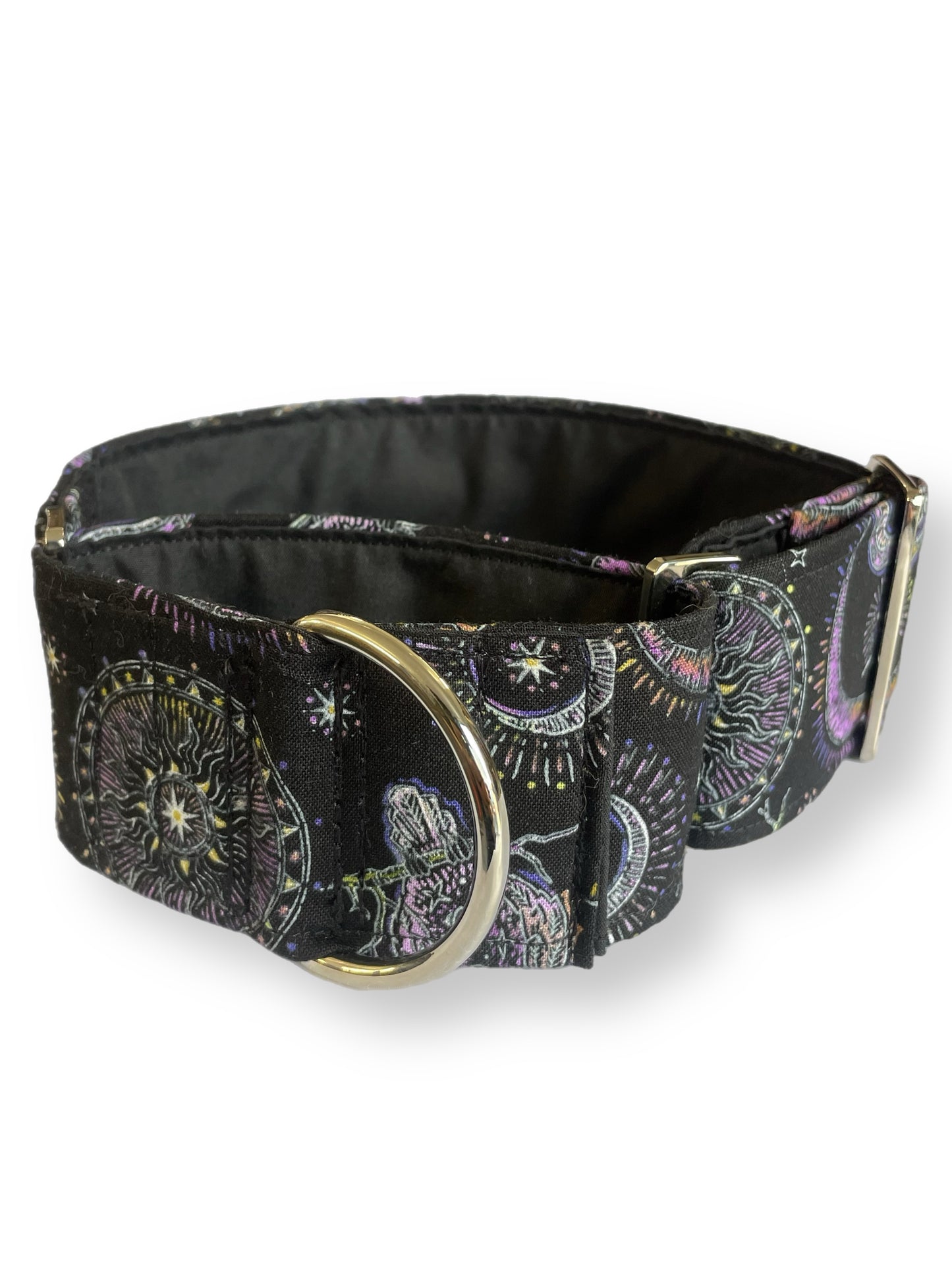 Spellbound enchanting magical sorcery greyhound design Martingale collar cotton covered 50mm width super soft