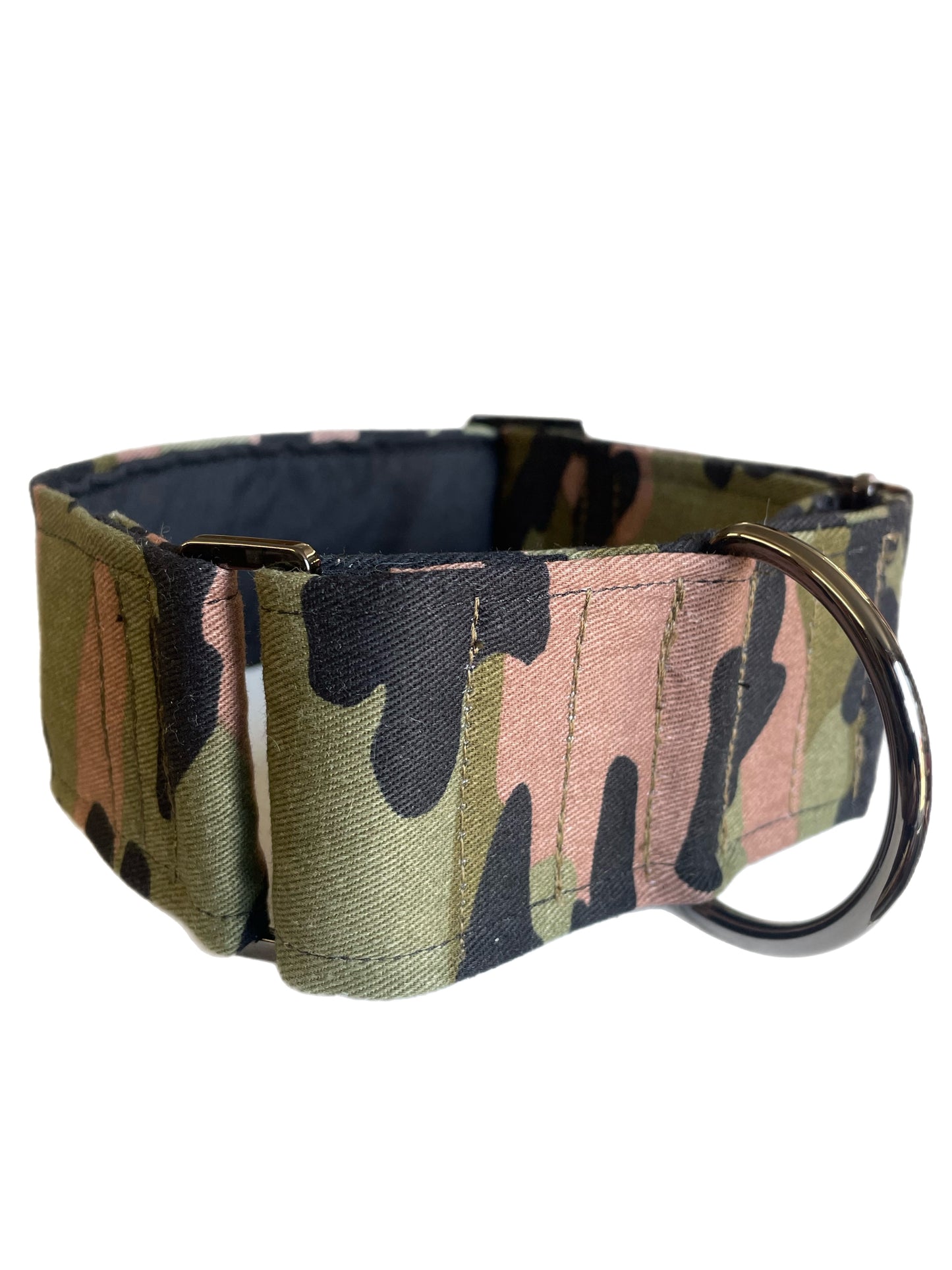 Martingale greyhound collar army greens Cammo design cotton fabric