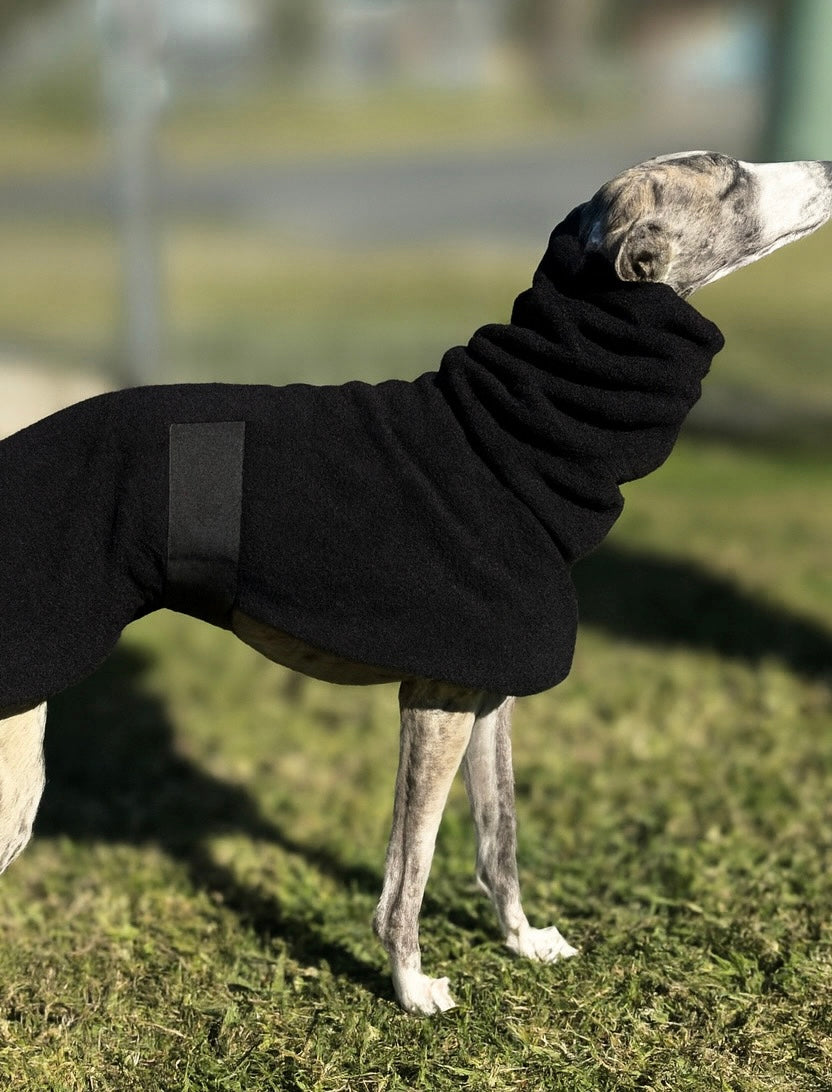 Deluxe whippet coats snuggly extra thick double fleece 7 color choices