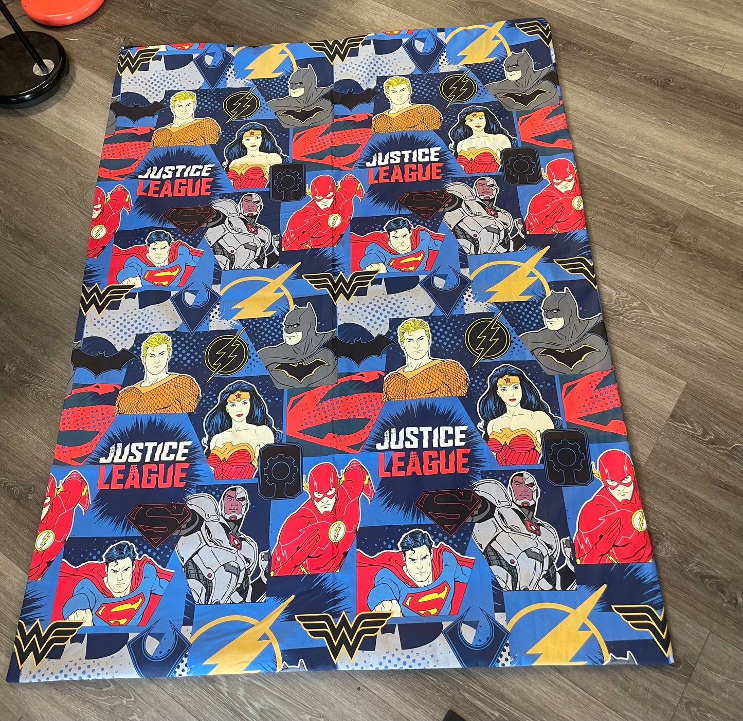 Cotton fabric ‘Justice League’ print DIY Dog Bed cover only dogbed