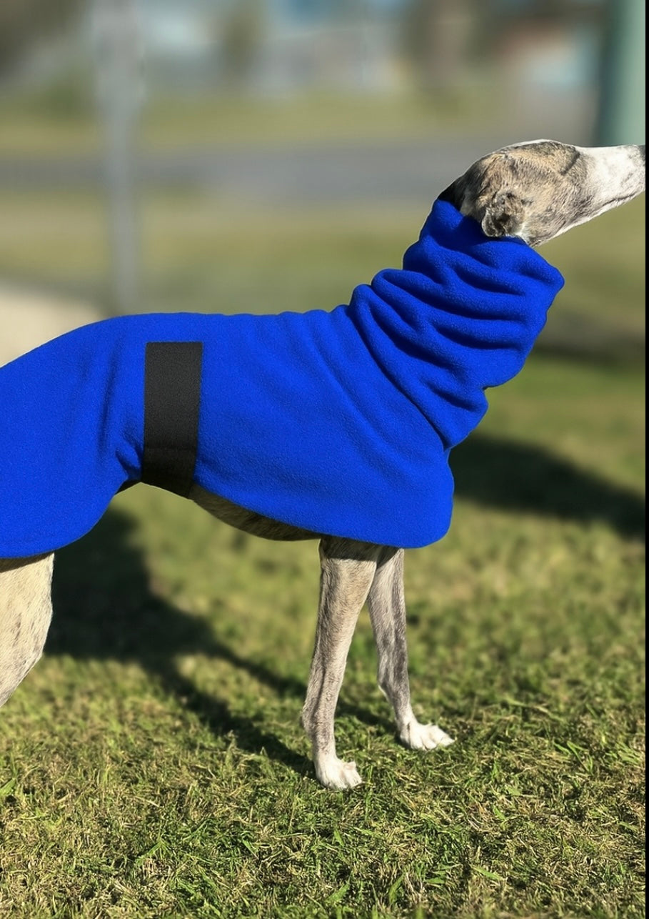 Deluxe whippet coats snuggly extra thick double fleece 7 color choices