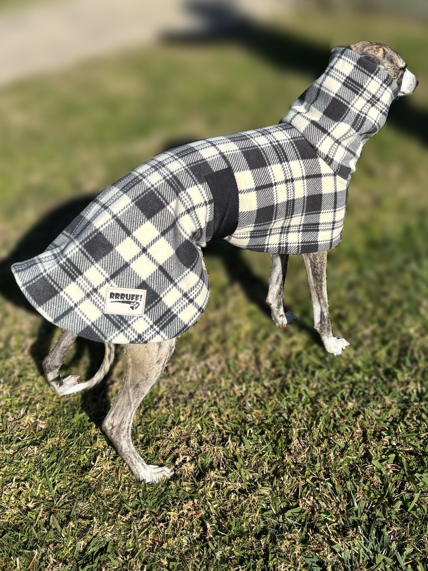 Classic Plaid tartan inspired whippet snuggly fleece