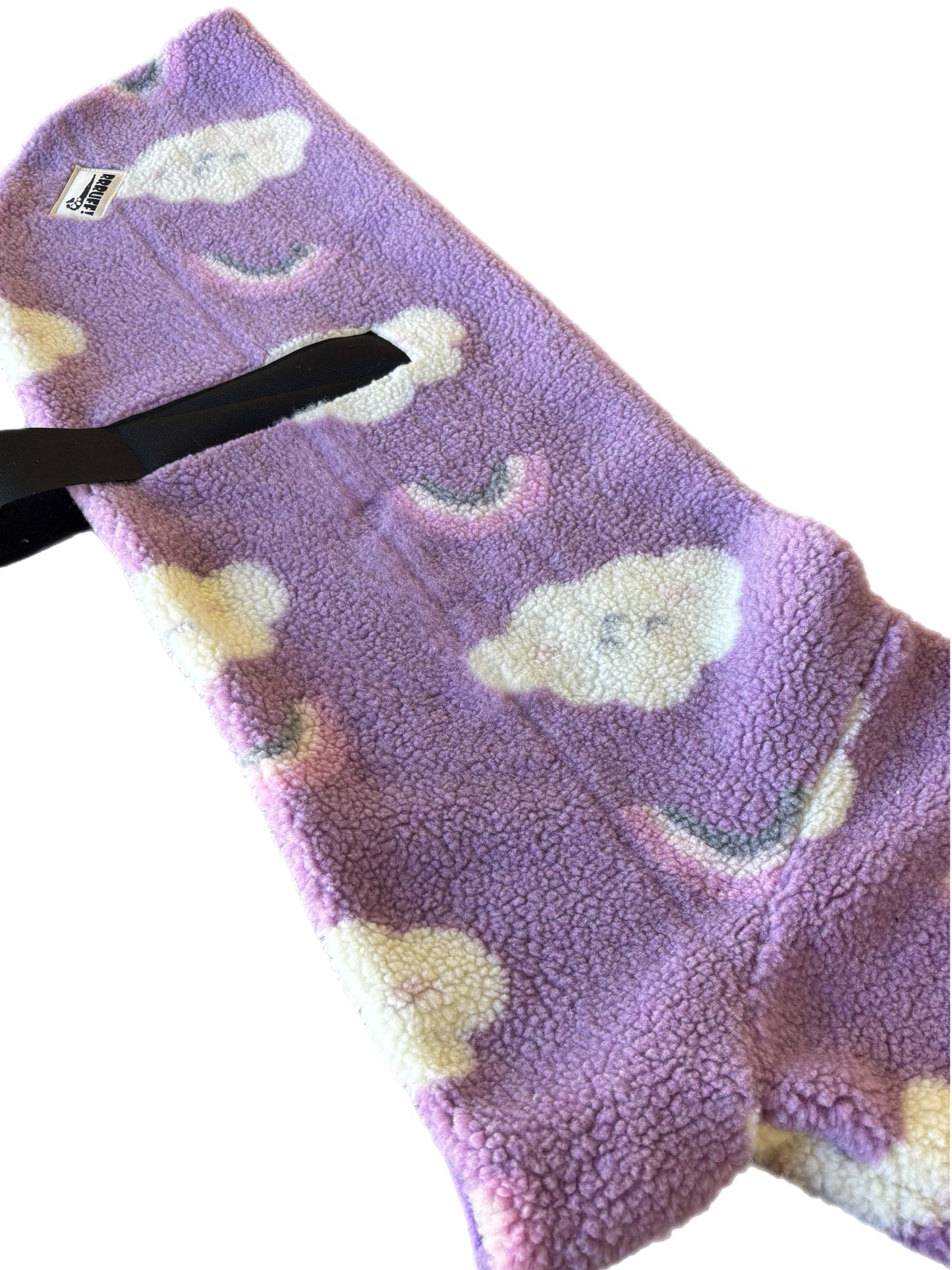 Mauve extra thick sherpa greyhound coat double polar fleece washable. Second. fault in fabric. Clearance