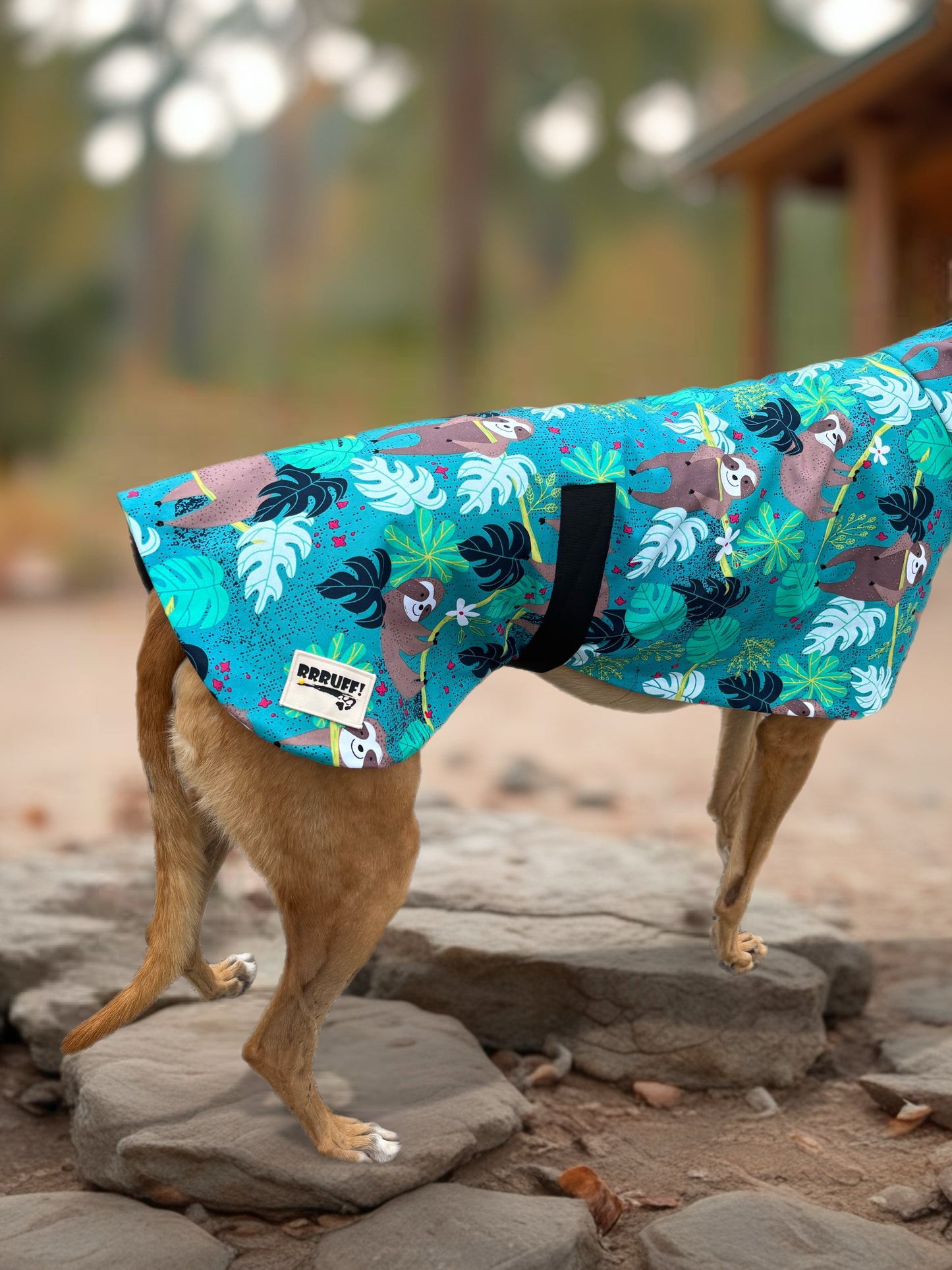 Smiling Sloth mid weight cotton & fleece greyhound sports coat