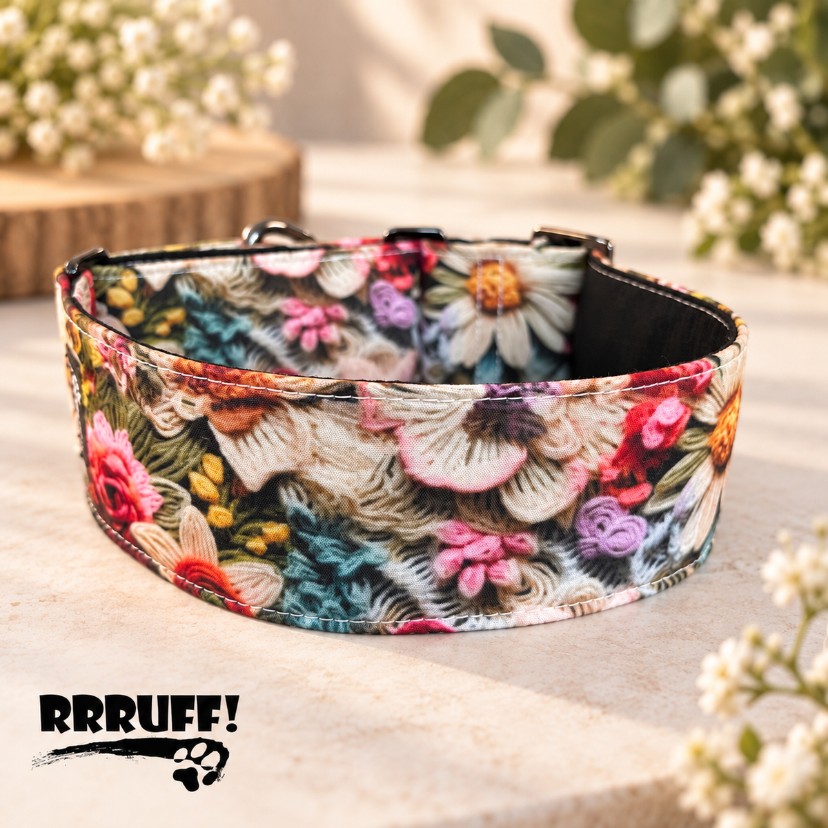 Botanical heirloom vintage design greyhound martingale, super soft