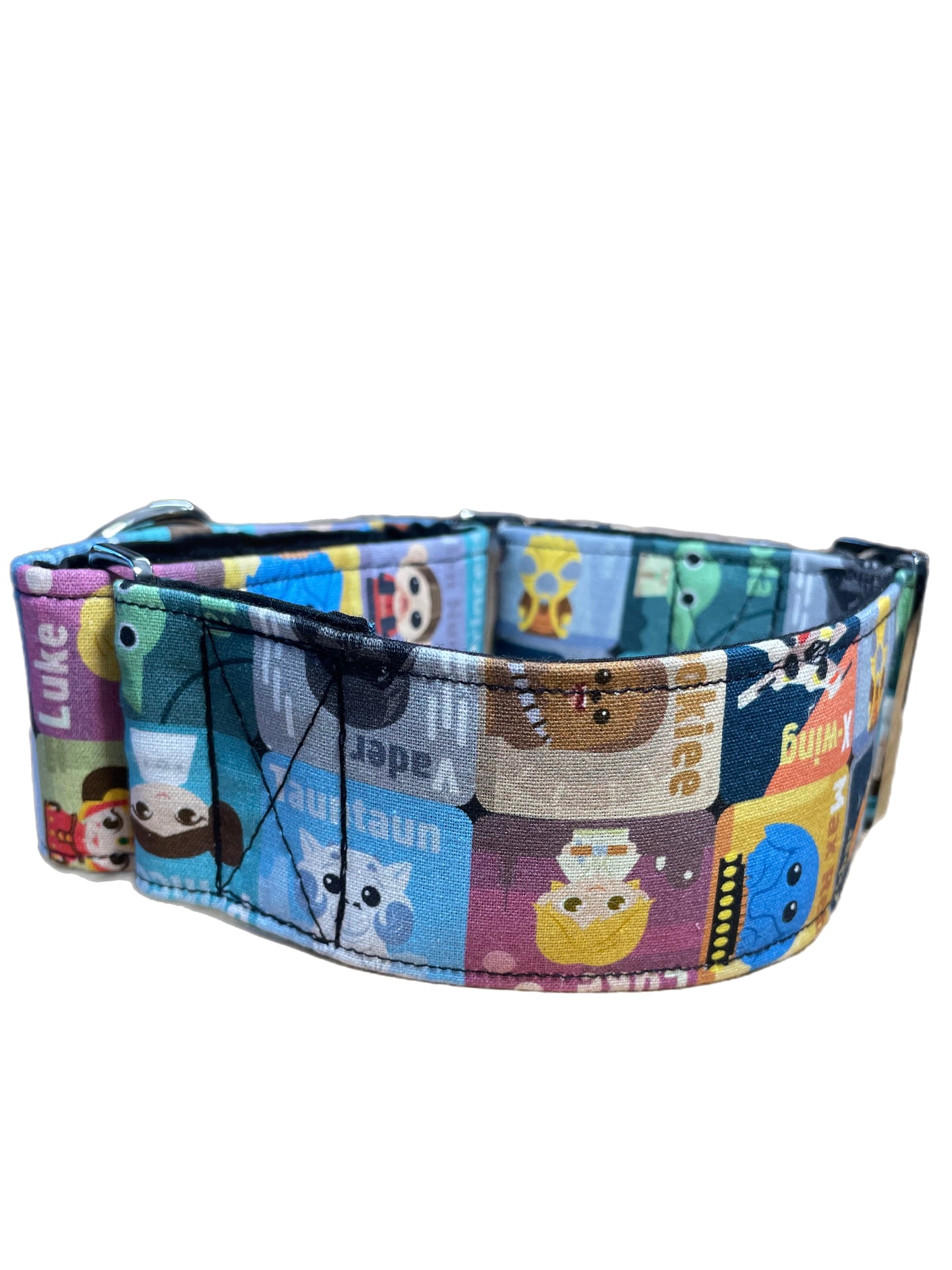 Star Wars greyhound Martingale collar cotton fabric covered 50mm width soft