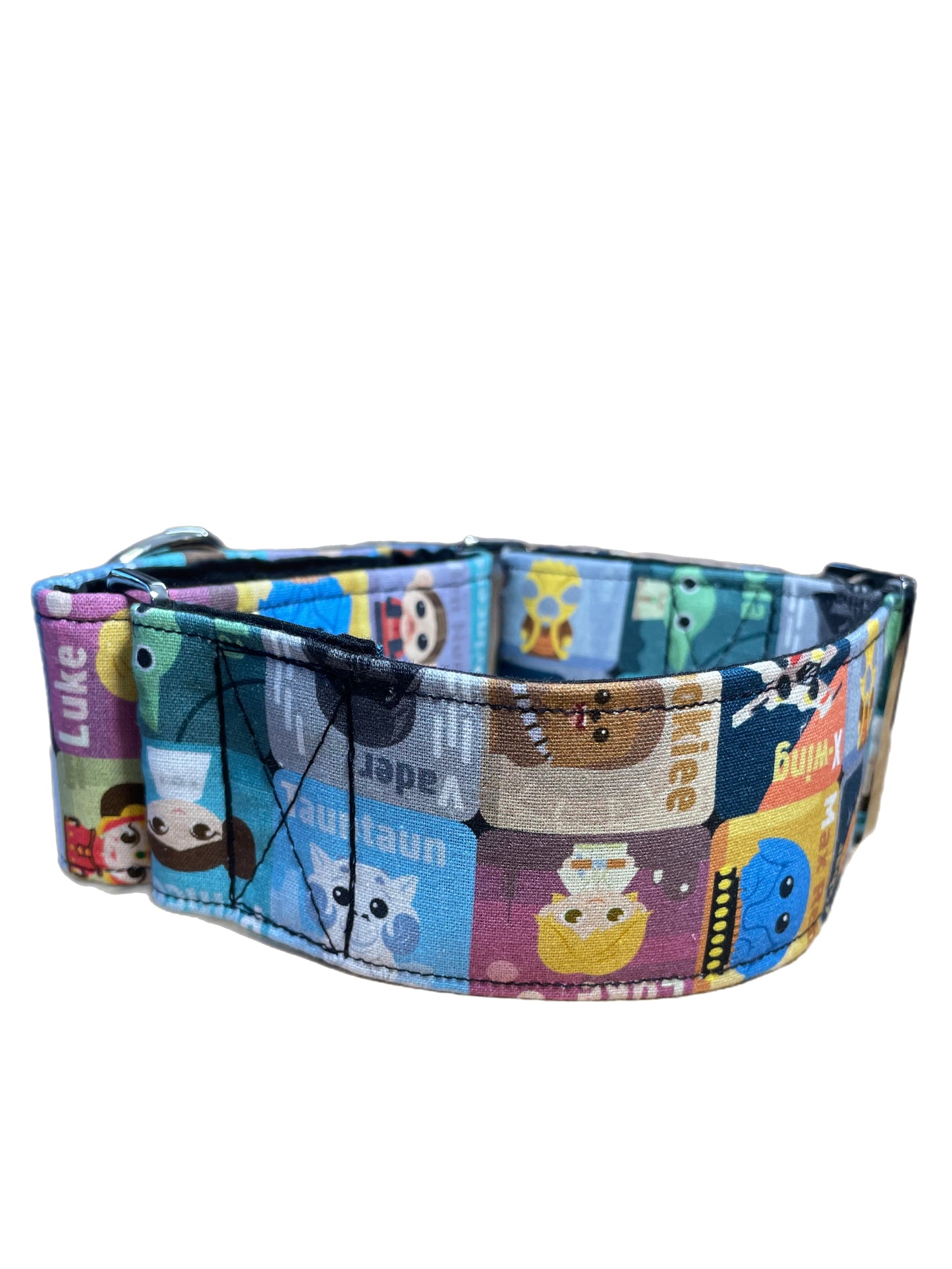 Star Wars greyhound Martingale collar cotton fabric covered 50mm width soft