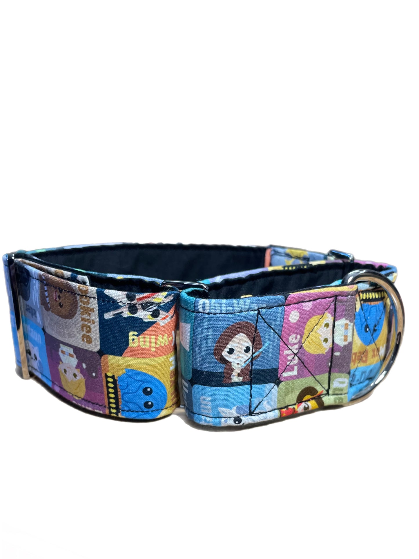 Star Wars greyhound Martingale collar cotton fabric covered 50mm width soft