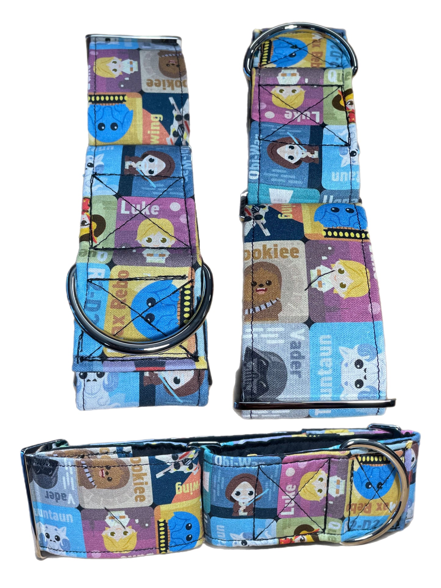 Star Wars greyhound Martingale collar cotton fabric covered 50mm width soft