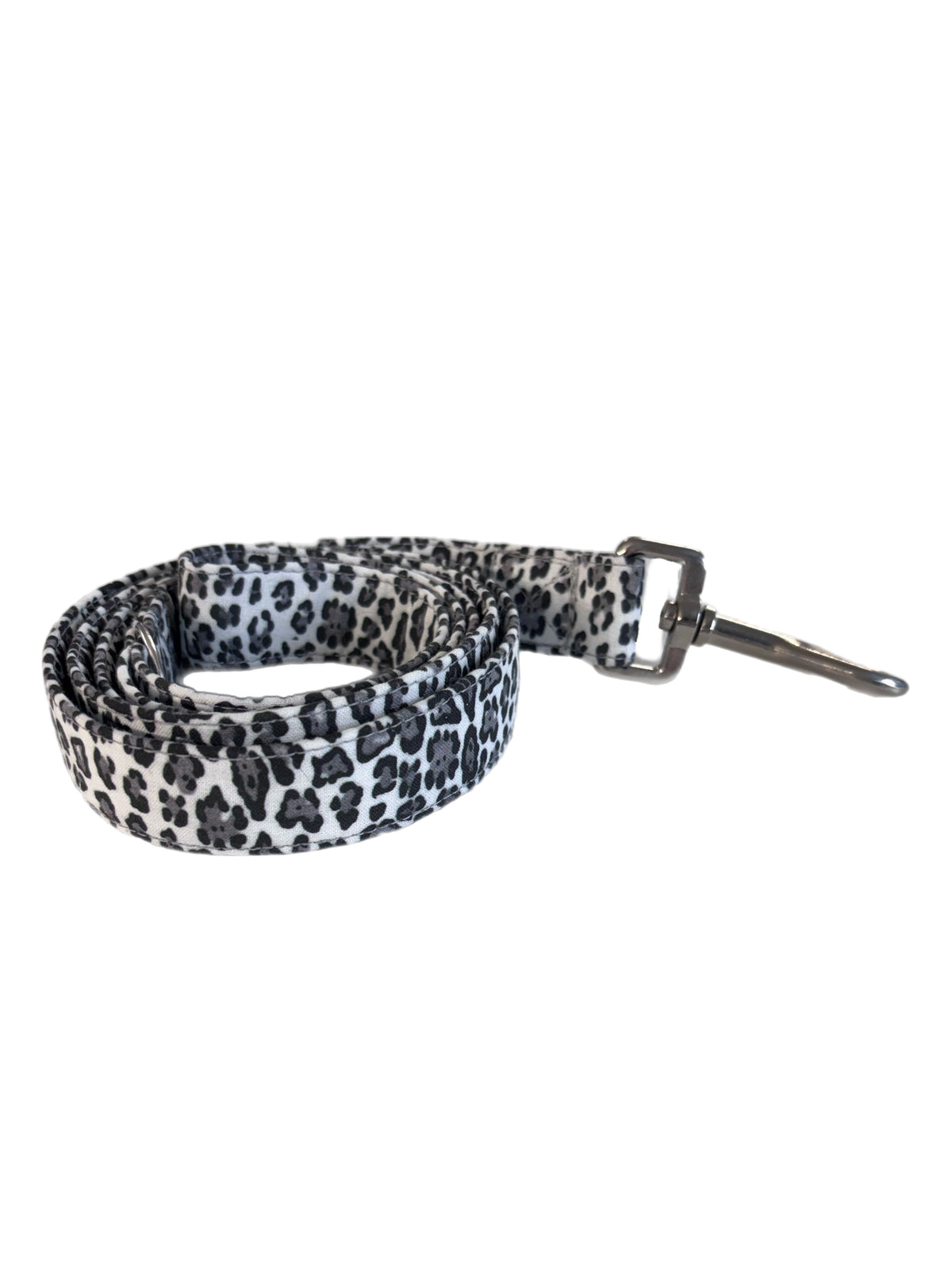 Snow leopard b&w greyhound whippet wide Martingale collar cotton covered super soft