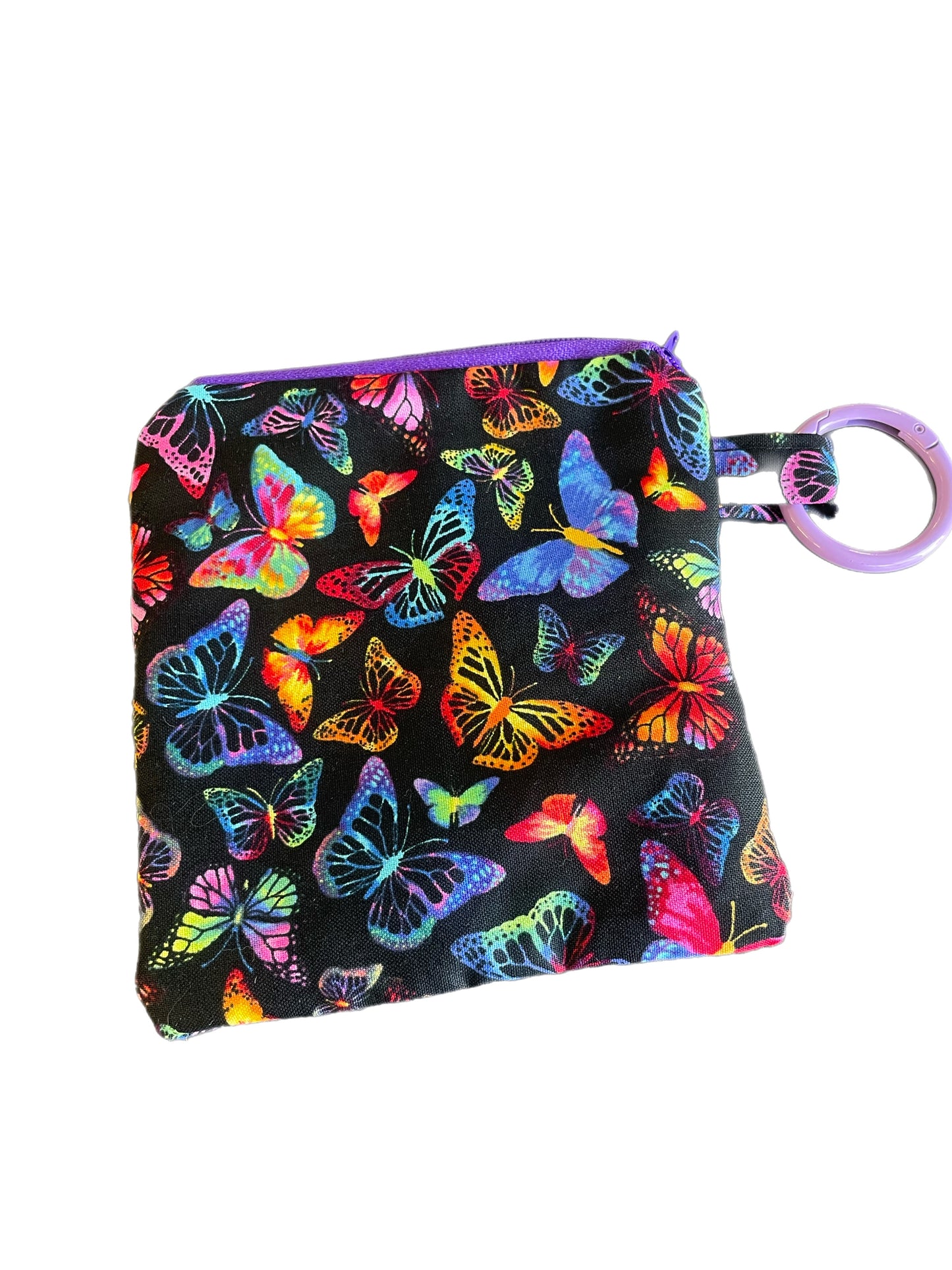 Colourful Butterflies on black Cotton covered greyhound Martingale collar 50mm width super soft