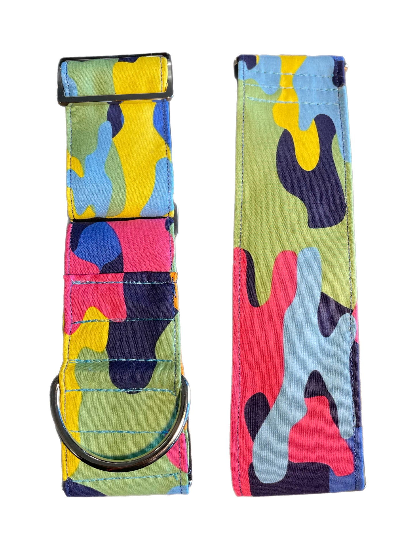Colors in cammo greyhound Martingale collar cotton covered 50mm width super soft