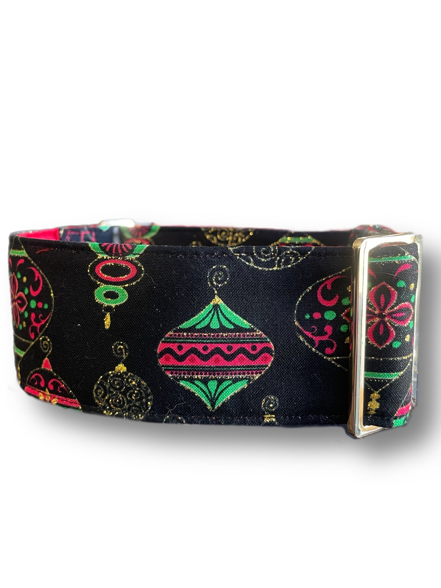 Merry making Christmas Santa Cotton covered greyhound Martingale collar 50mm width super soft