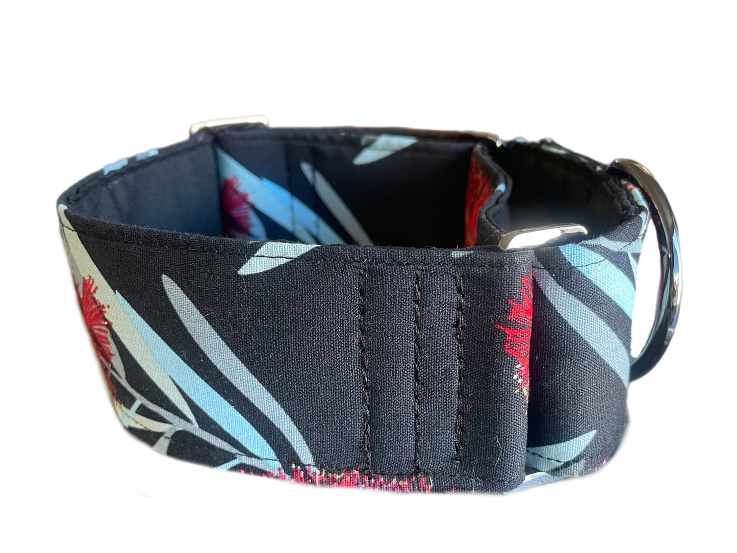 Australiana bottlebrush design greyhound Martingale collar cotton covered 50mm