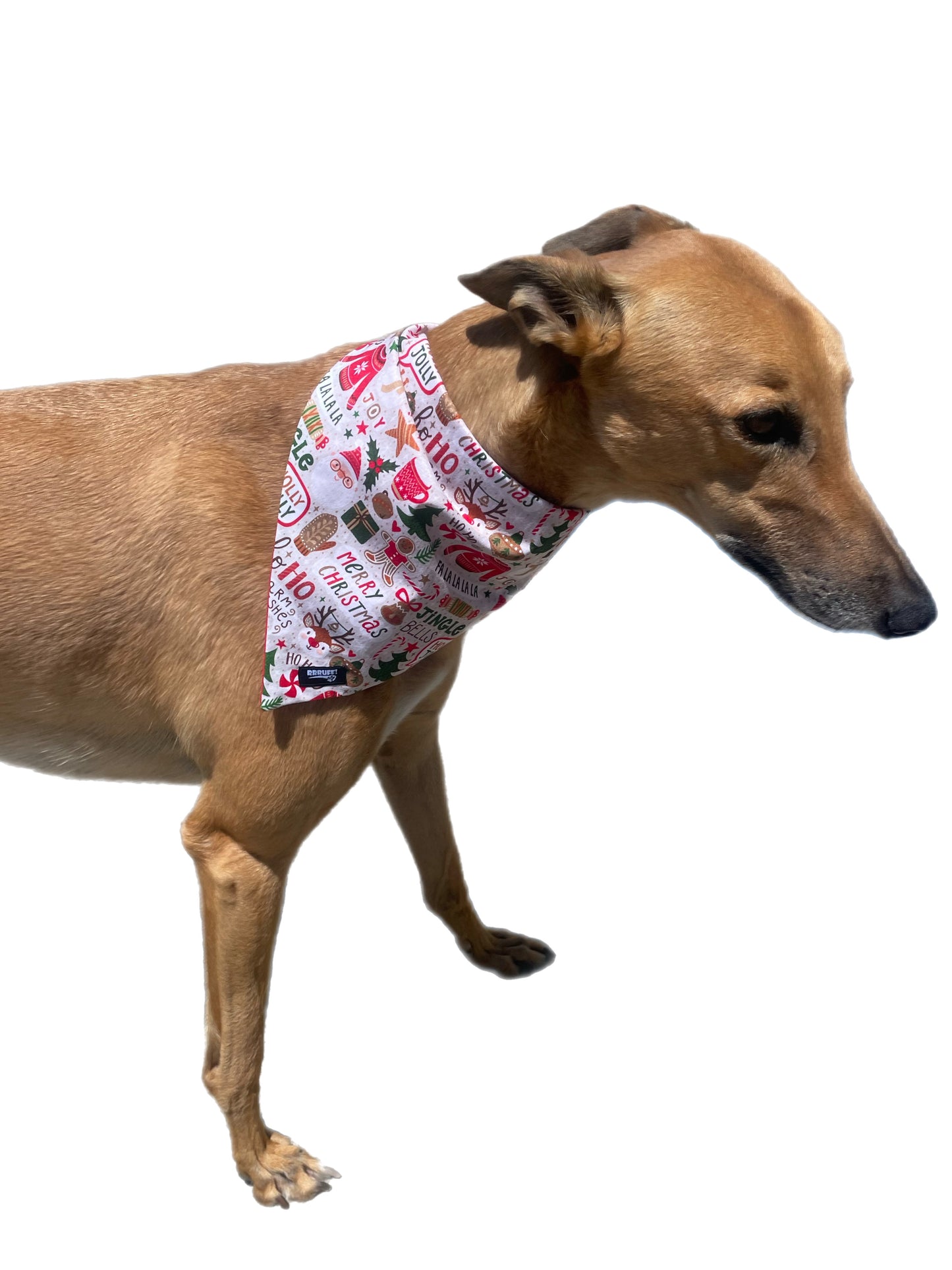 Christmas Bandana for the large dog greyhound staffy labrador double sided