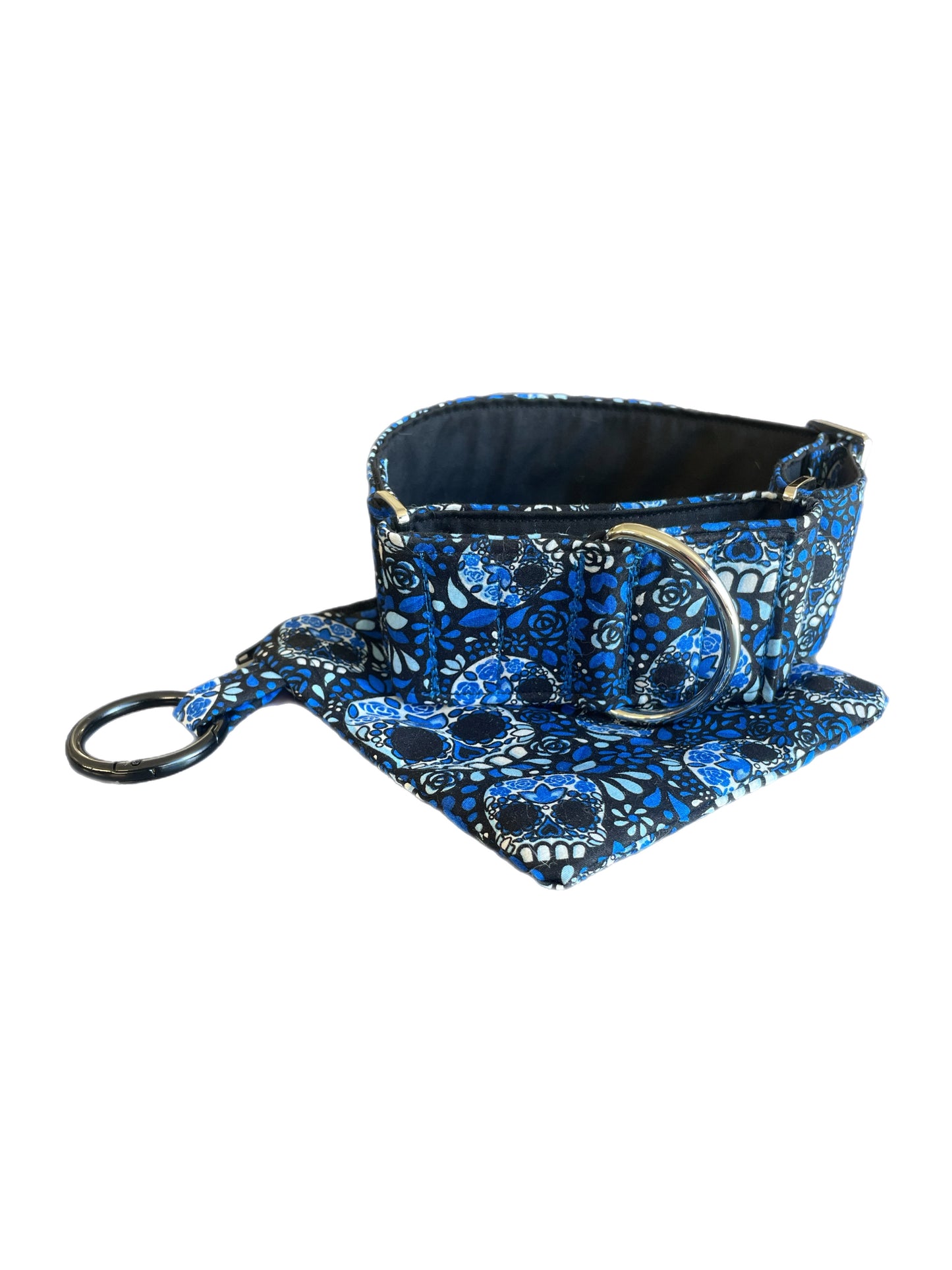 Skulls Martingale collar greyhound 50mm & 38mm choice super soft cotton fabric