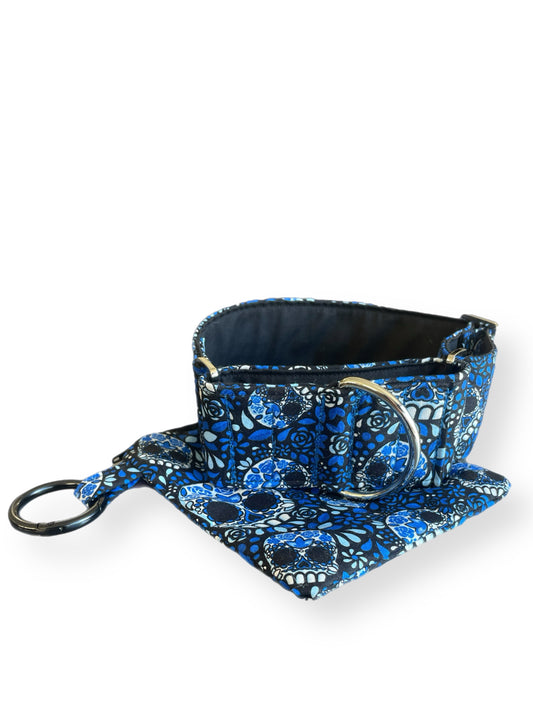 Skulls Martingale collar greyhound 50mm & 38mm choice super soft cotton fabric