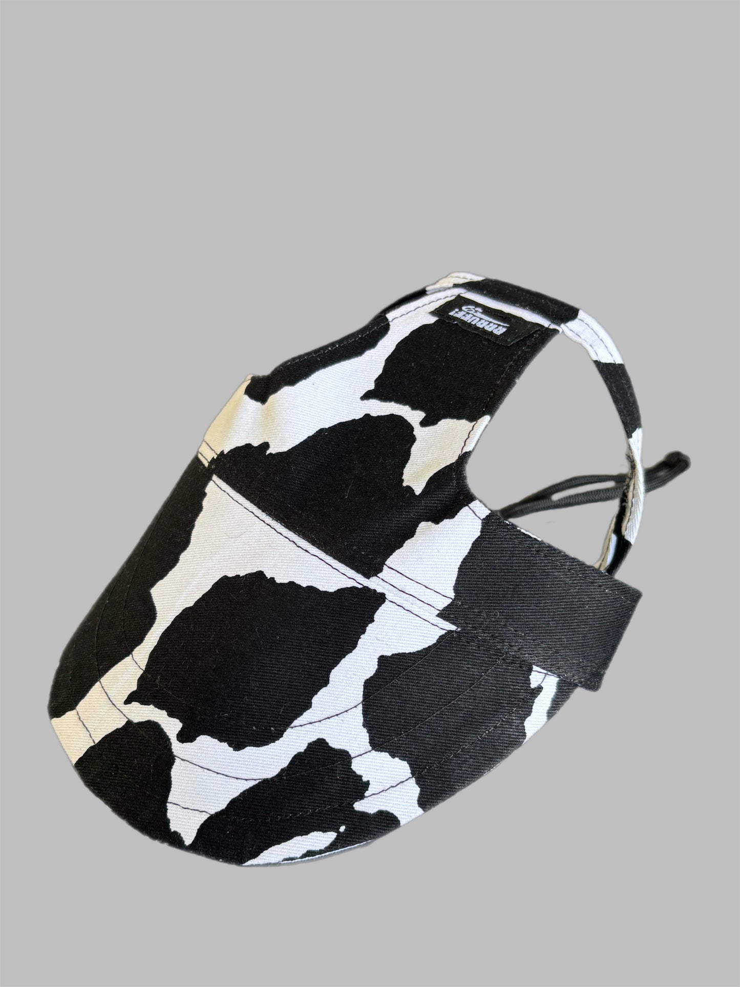 Cow print greyhound martingale collar cotton covered wide soft