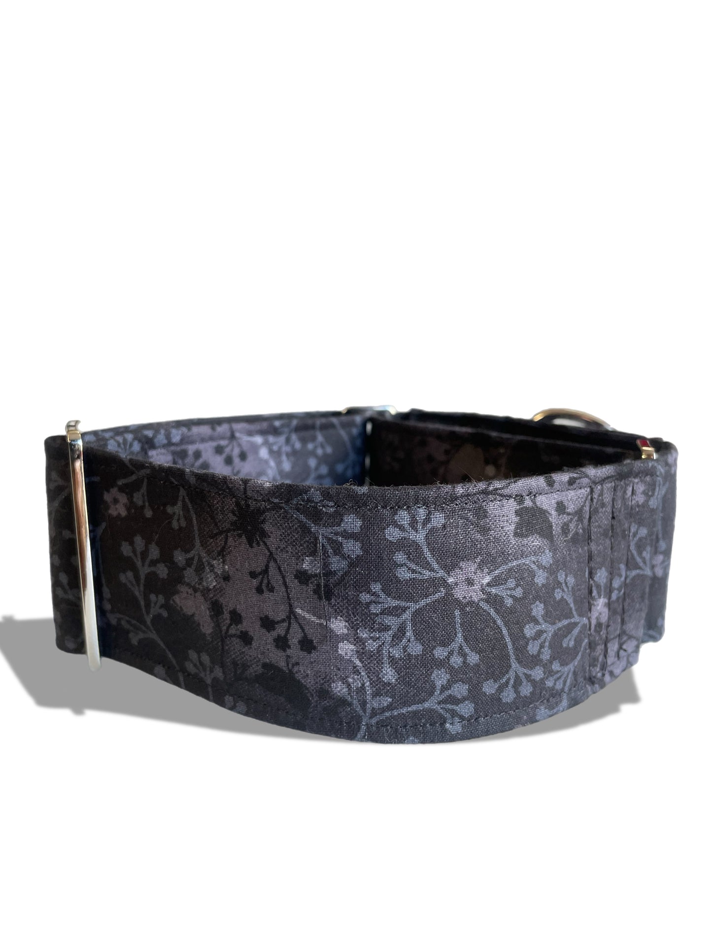 Grey smoky hues cotton covered greyhound Martingale collar 50mm width