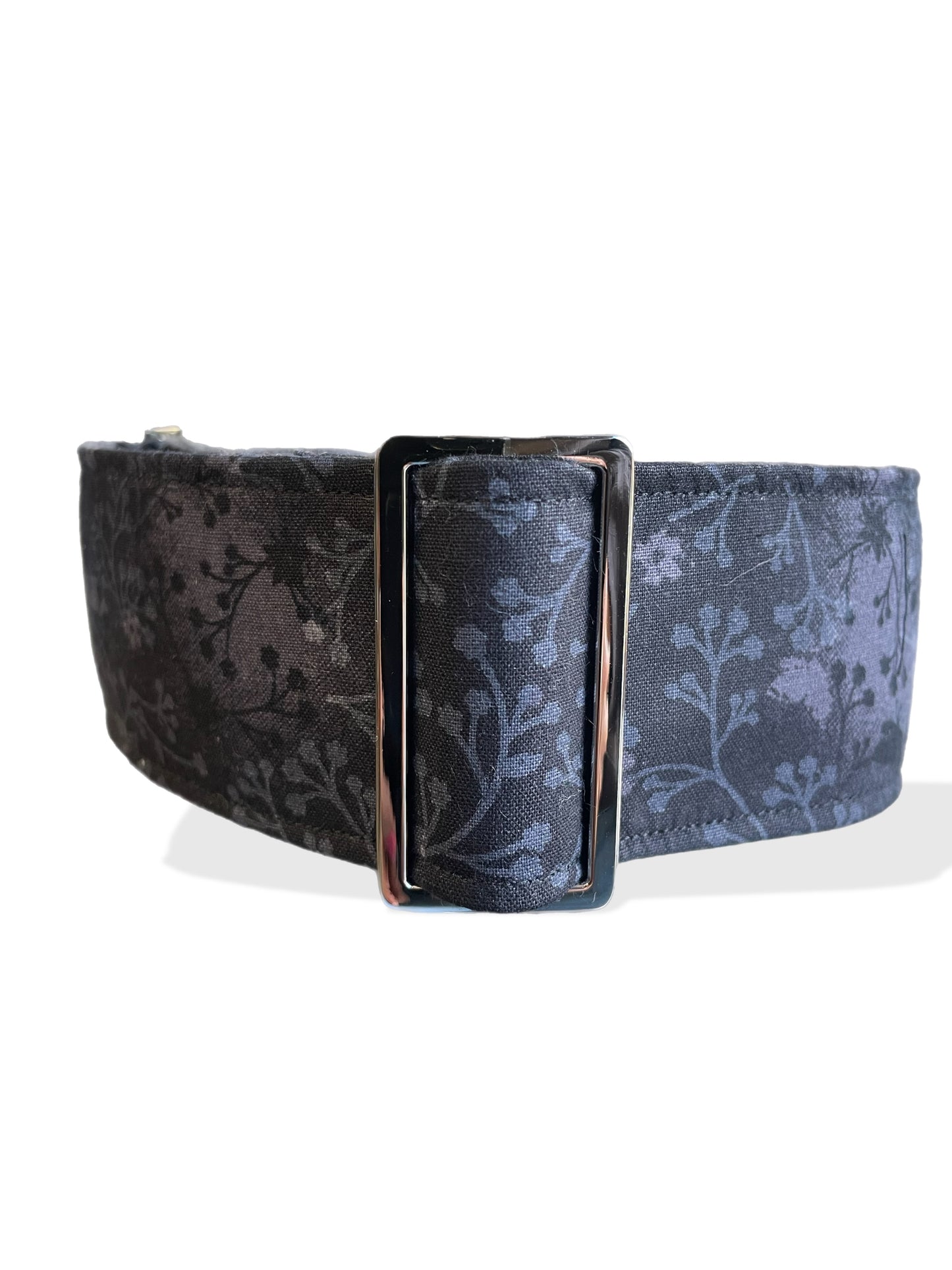 Grey smoky hues cotton covered greyhound Martingale collar 50mm width