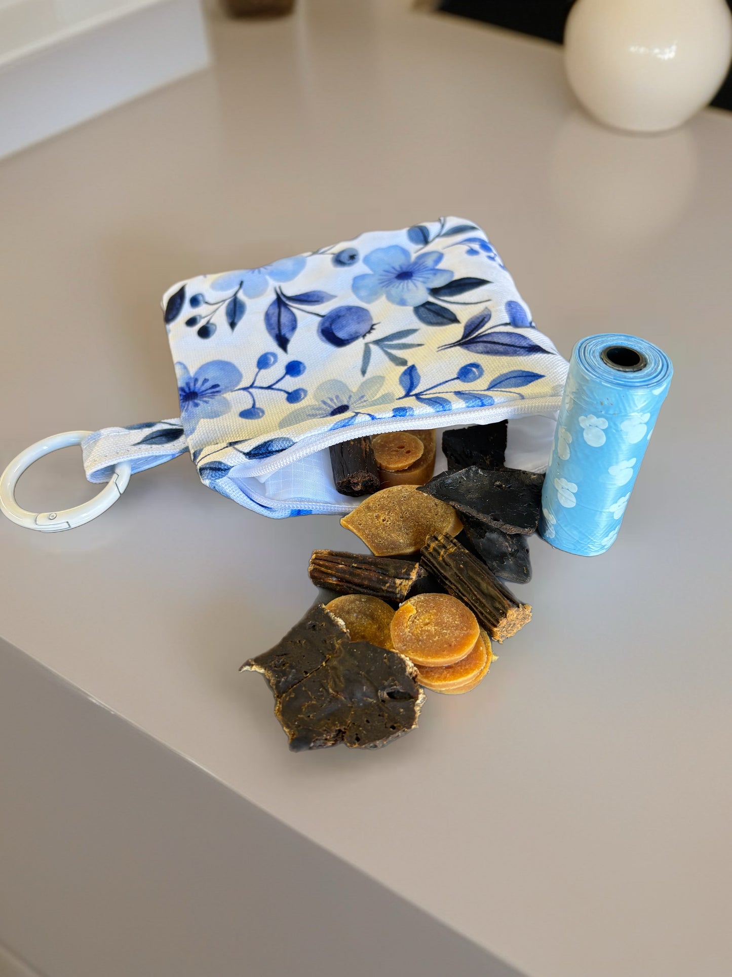 Blue blossom Greyhound Martingale collar cotton covered super soft