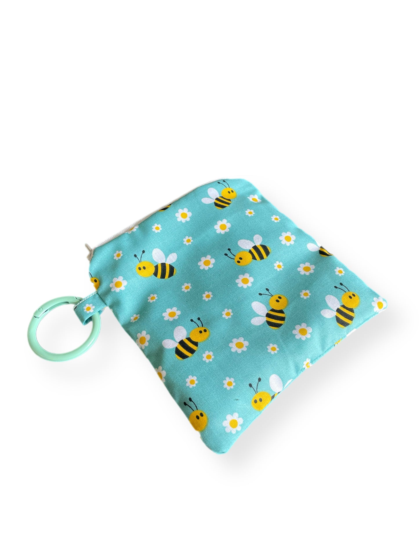 Bee happy in aqua Cotton covered greyhound Martingale collar 50mm width super soft