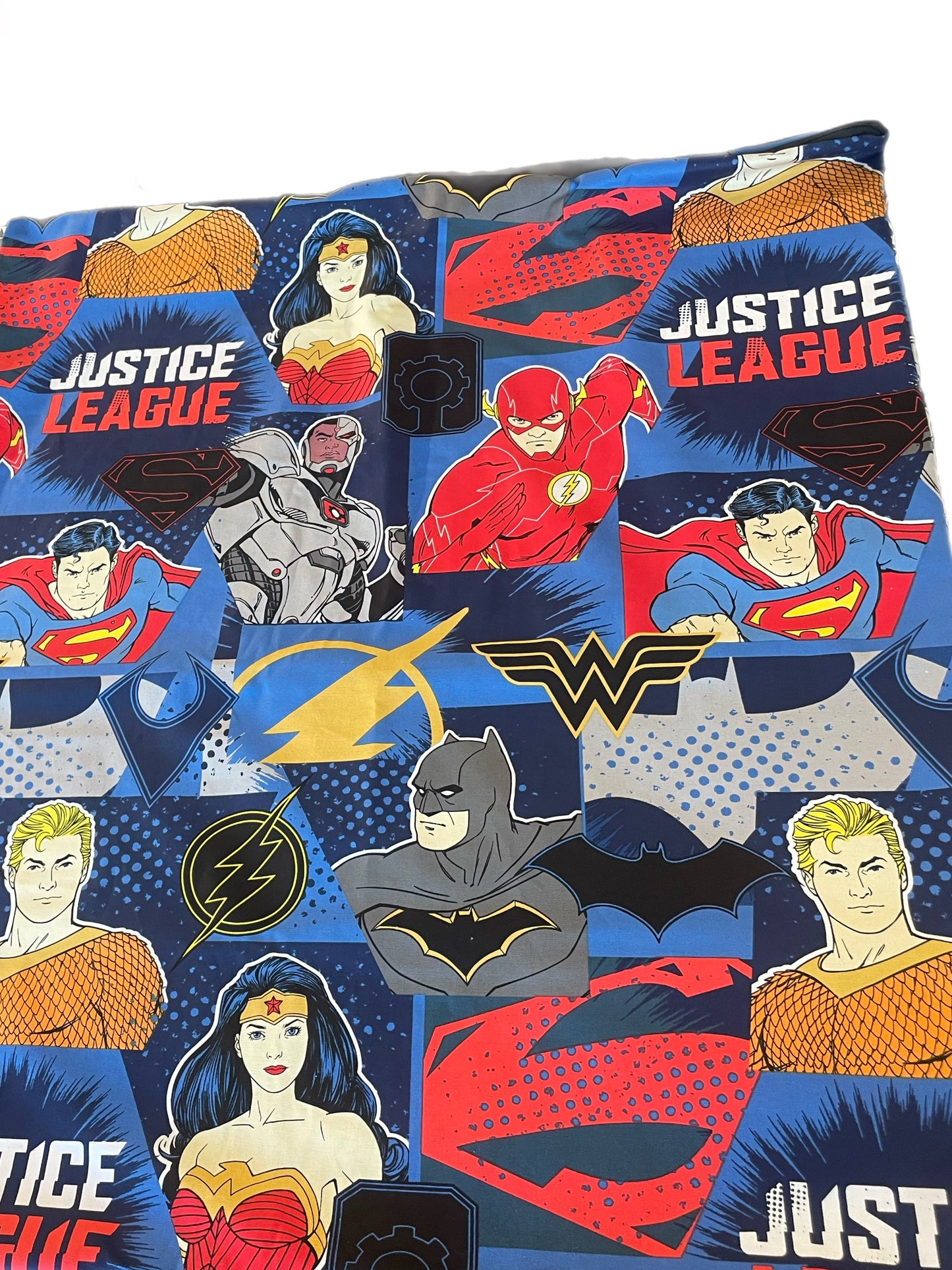 Cotton fabric ‘Justice League’ print DIY Dog Bed cover only dogbed
