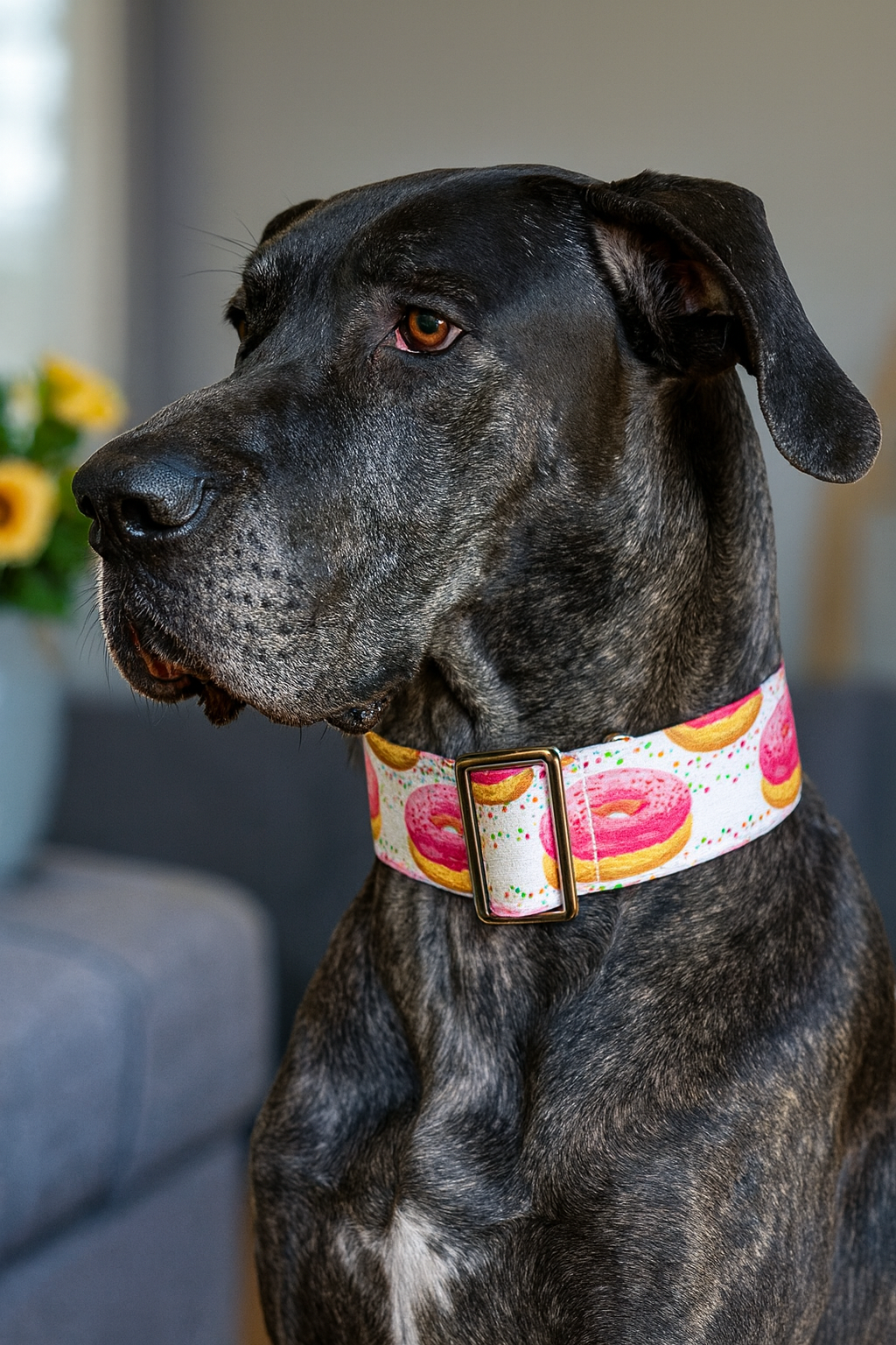 Delicious Donuts Martingale collar greyhound wide super soft cotton fabric