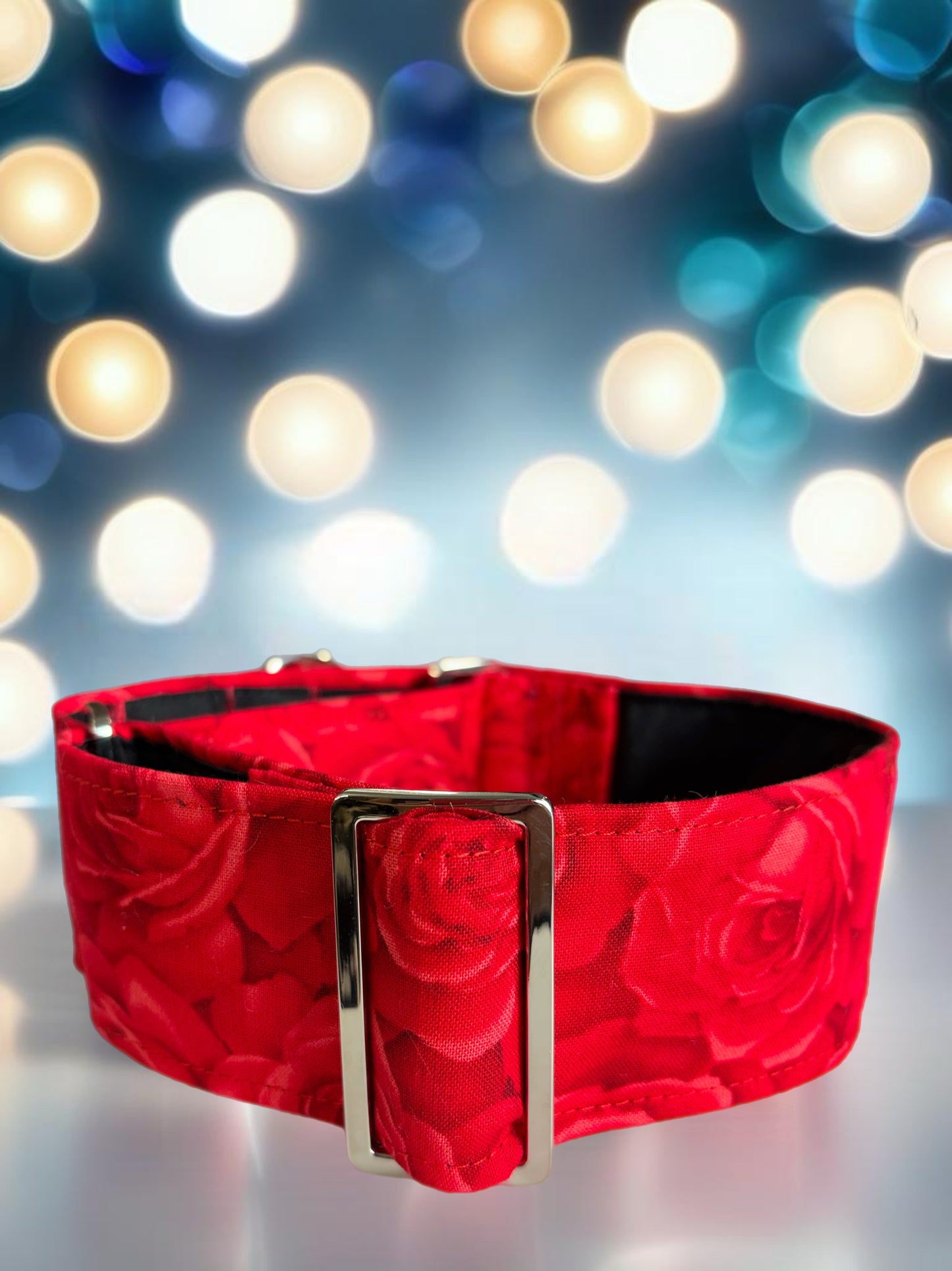 Red roses Martingale collar greyhound collar cotton super soft fabric
