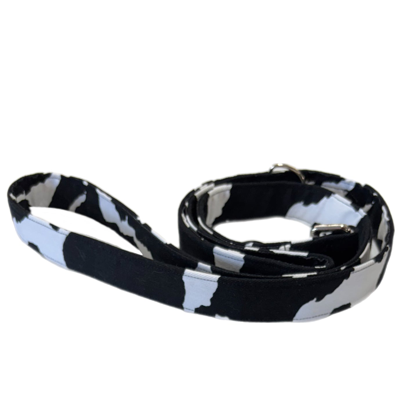 Cow print greyhound martingale collar cotton covered wide soft