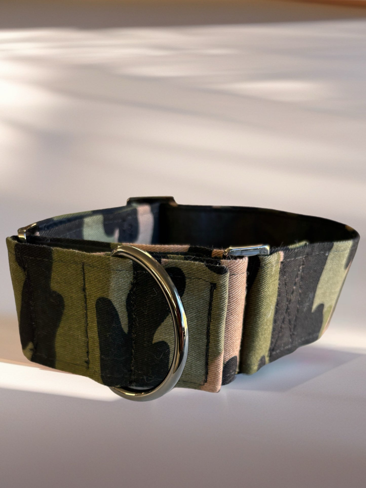 Martingale greyhound collar army greens Cammo design cotton fabric