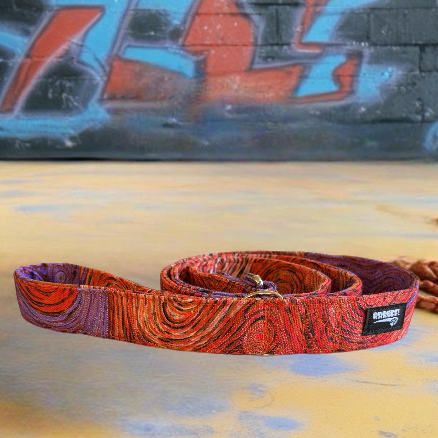 Indigenous art Greyhound Martingale collar cotton covered 50mm width super soft
