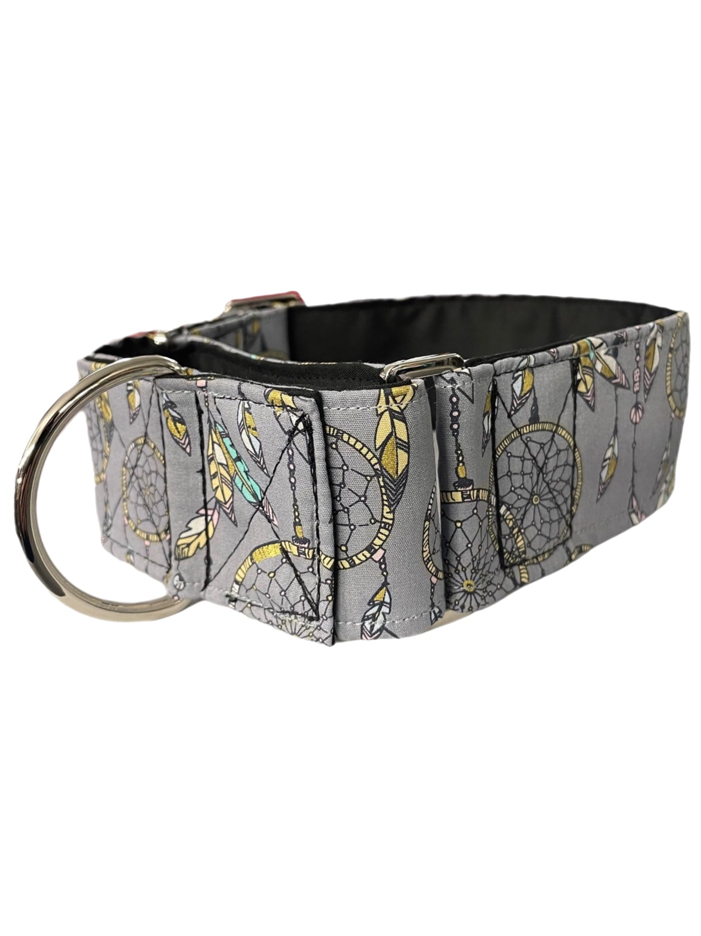 Dream catcher Cotton covered greyhound Martingale collar 50mm width super soft