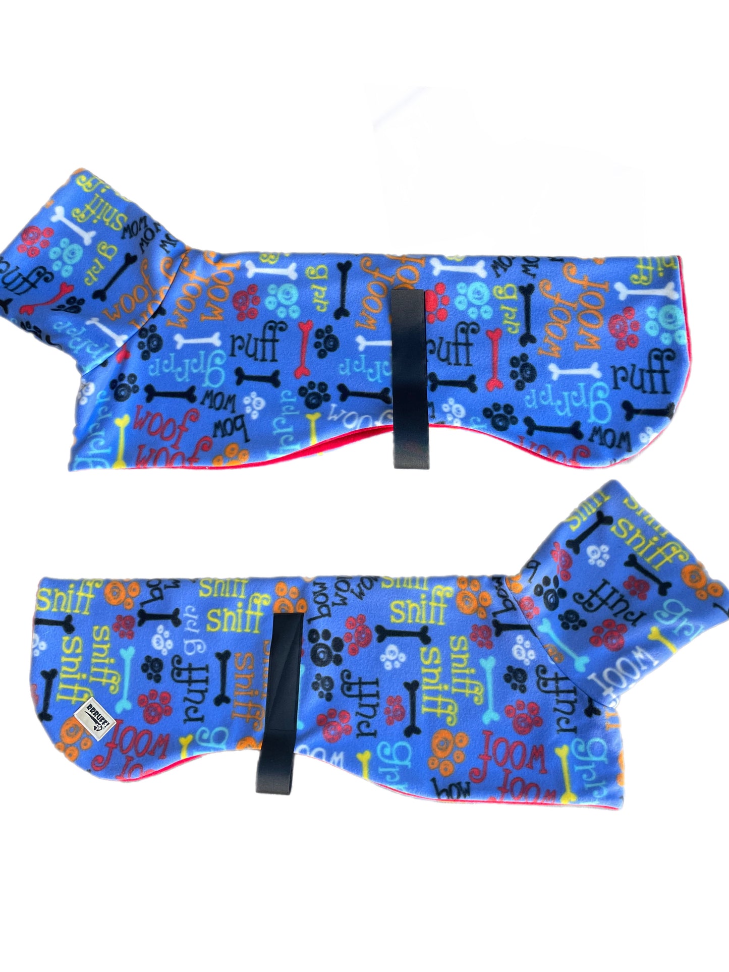 A splash of fun greyhound coat rug thick polar fleece washable extra wide neck hoodie