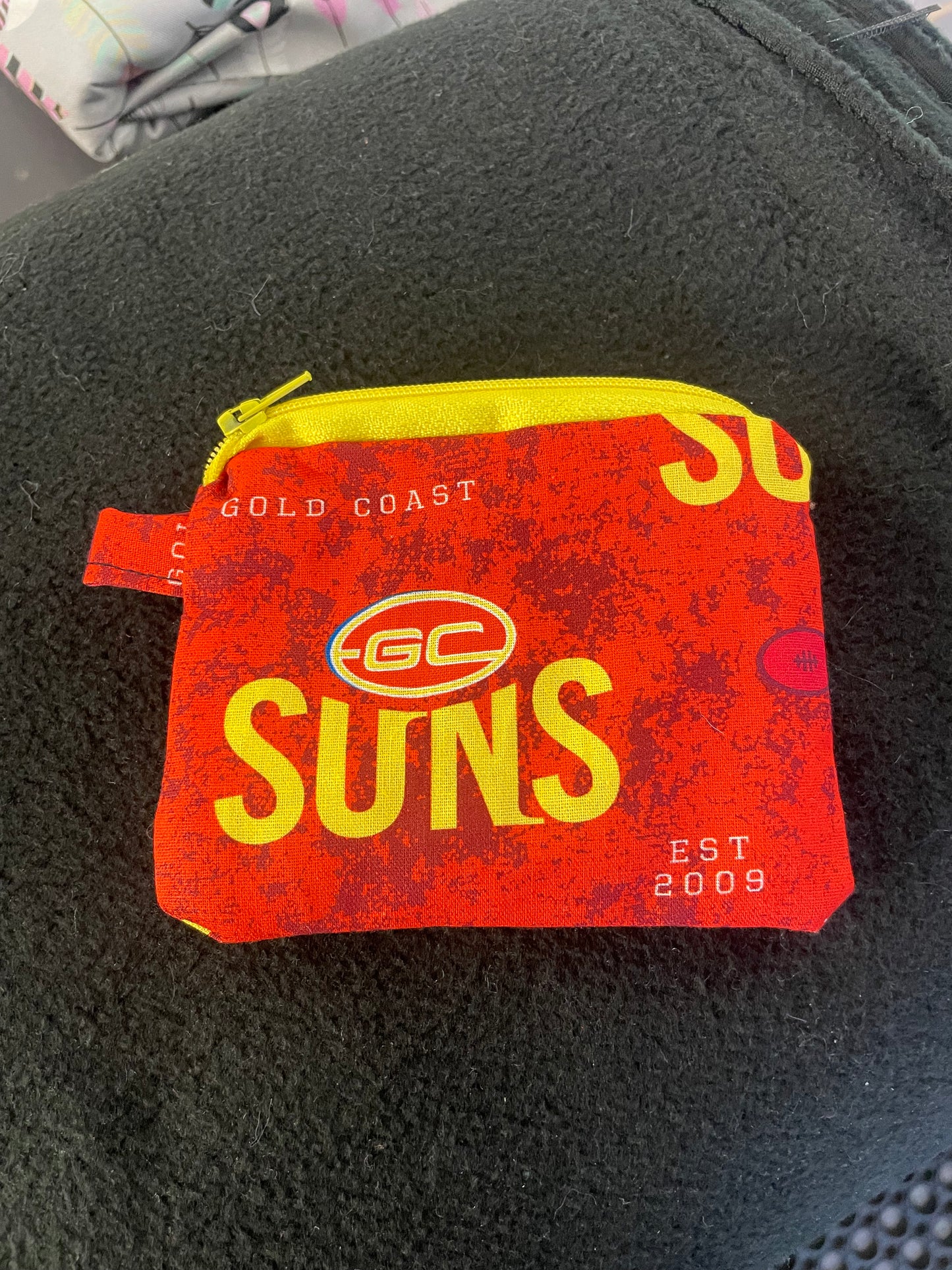 AFL inspired Go bags, poo bag holder, coin bag no