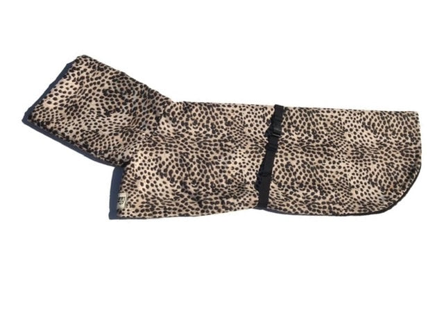 Clearance Leopard print Greyhound coat deluxe style, lightweight washable