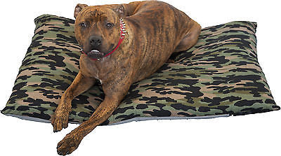 Cammo print cotton drill Stuff It cover only. Super cool. Washable.